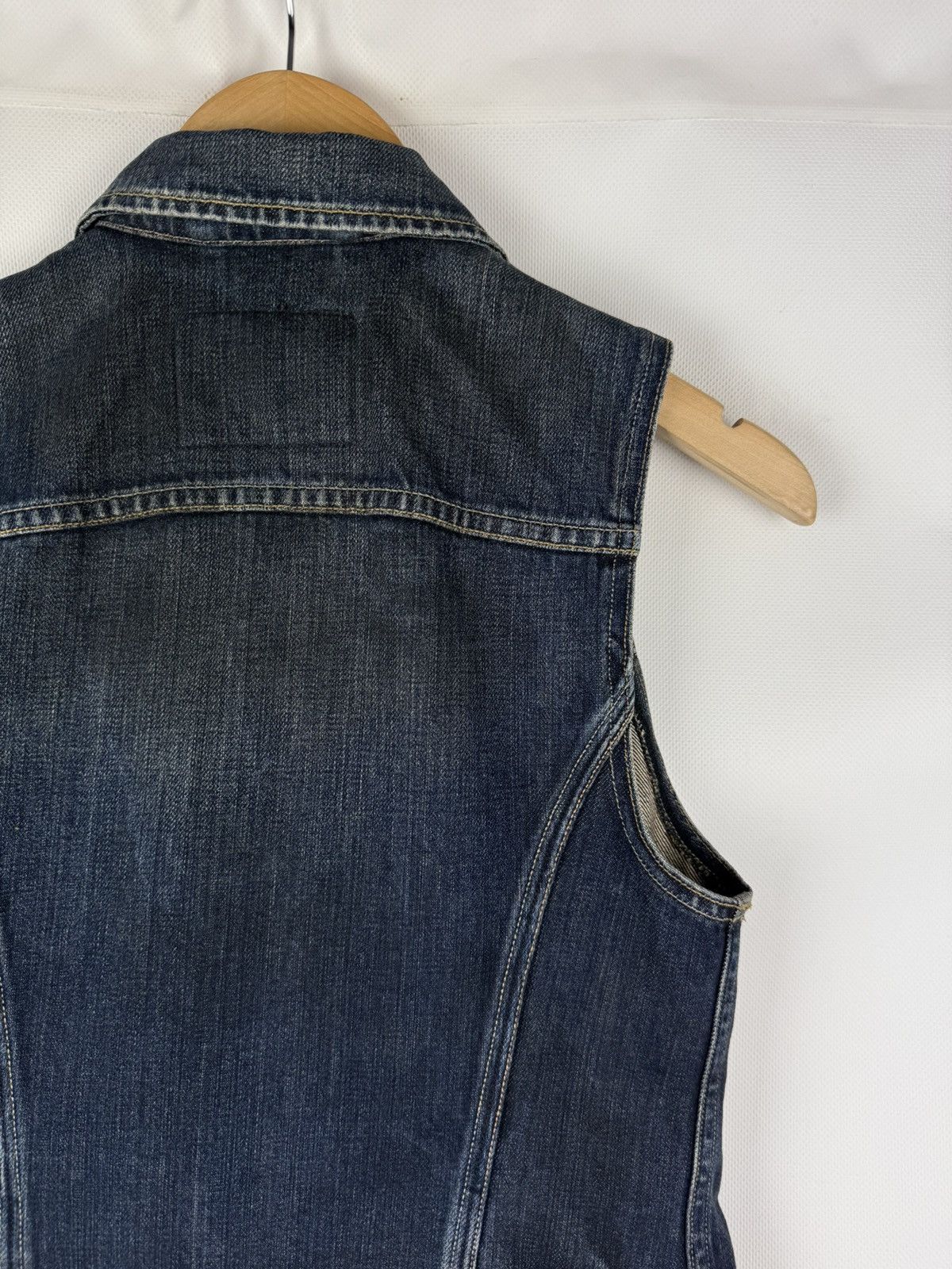 Allsaints × Japanese Brand Allsaints Ladies Easy Trucker Selvedge Denim Gilet Vest Size M / US 6-8 / IT 42-44 - 16 Thumbnail