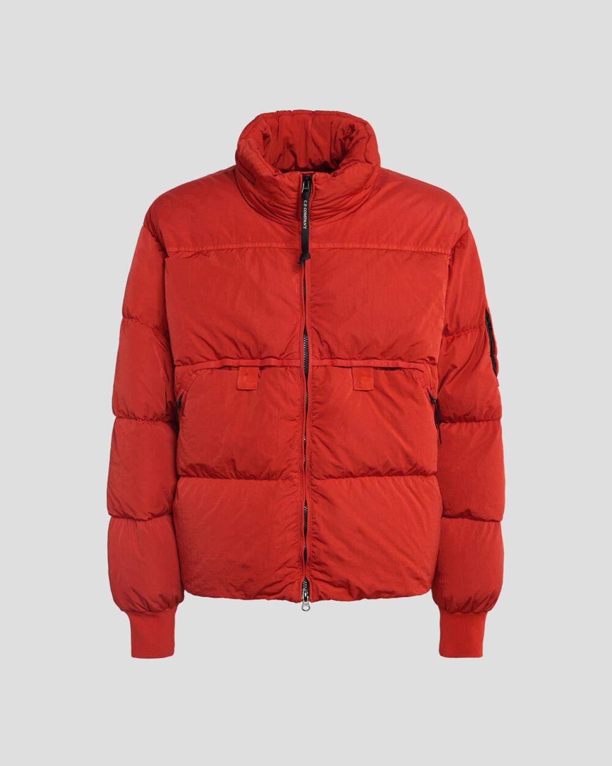 o1y1224 Zip Hooded Jacket in Red