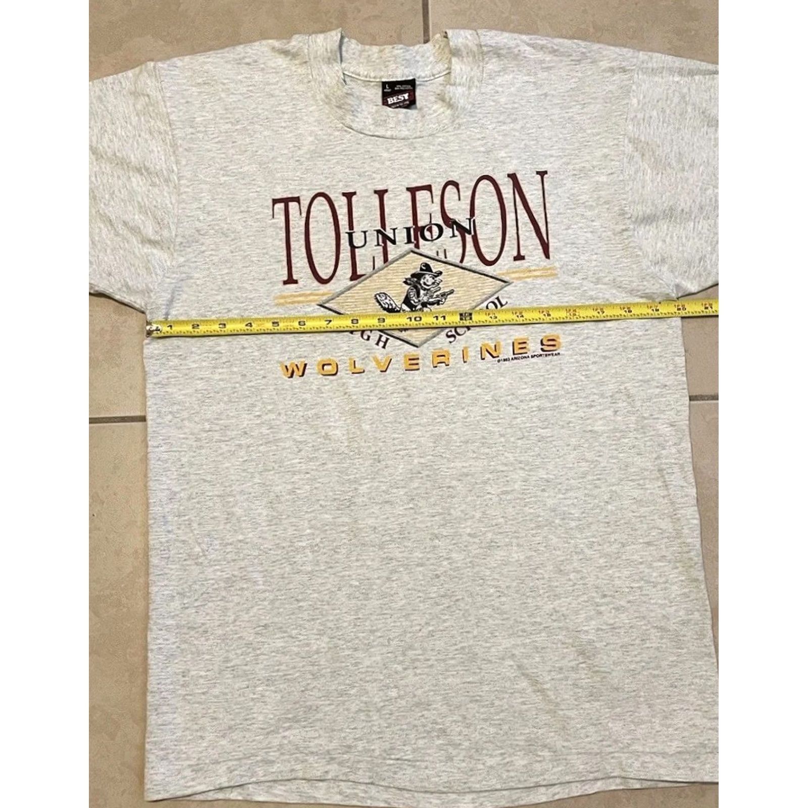 Vintage VINTAGE Tolleson High School Shirt L Gray 90s Track College PE Grunge Mens Size US L / EU 52-54 / 3 - 7 Thumbnail