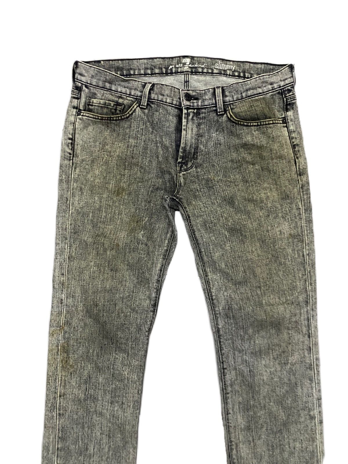 7 For All Mankind × Nudie Jeans SEVEN FOR ALL MANKIND ACID WASH DENIM SLIM TYPE Size US 34 / EU 50 - 4 Thumbnail