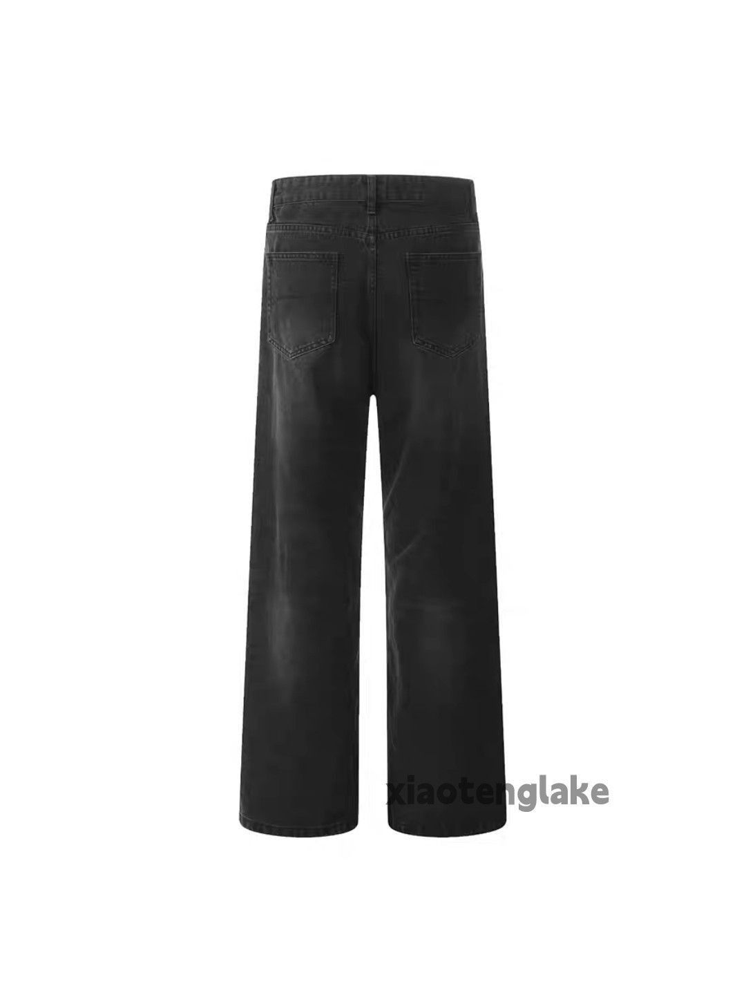 Jean Unisex washed retro faded skate hiphop baggy jeans Size US 30 / EU 46 - 8 Thumbnail