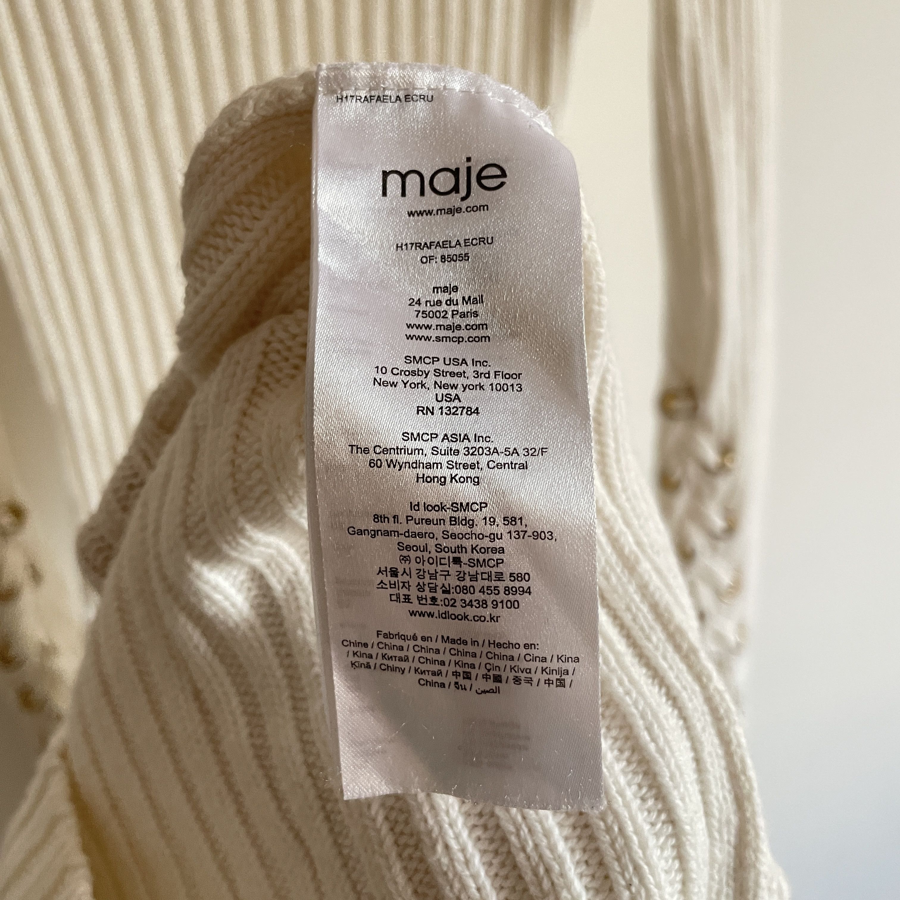 Maje Maje Rafaela Cotton/Wool Ribbed Lace-up Sleeve Maxi Dress Size S / US 4 / IT 40 - 13 Thumbnail