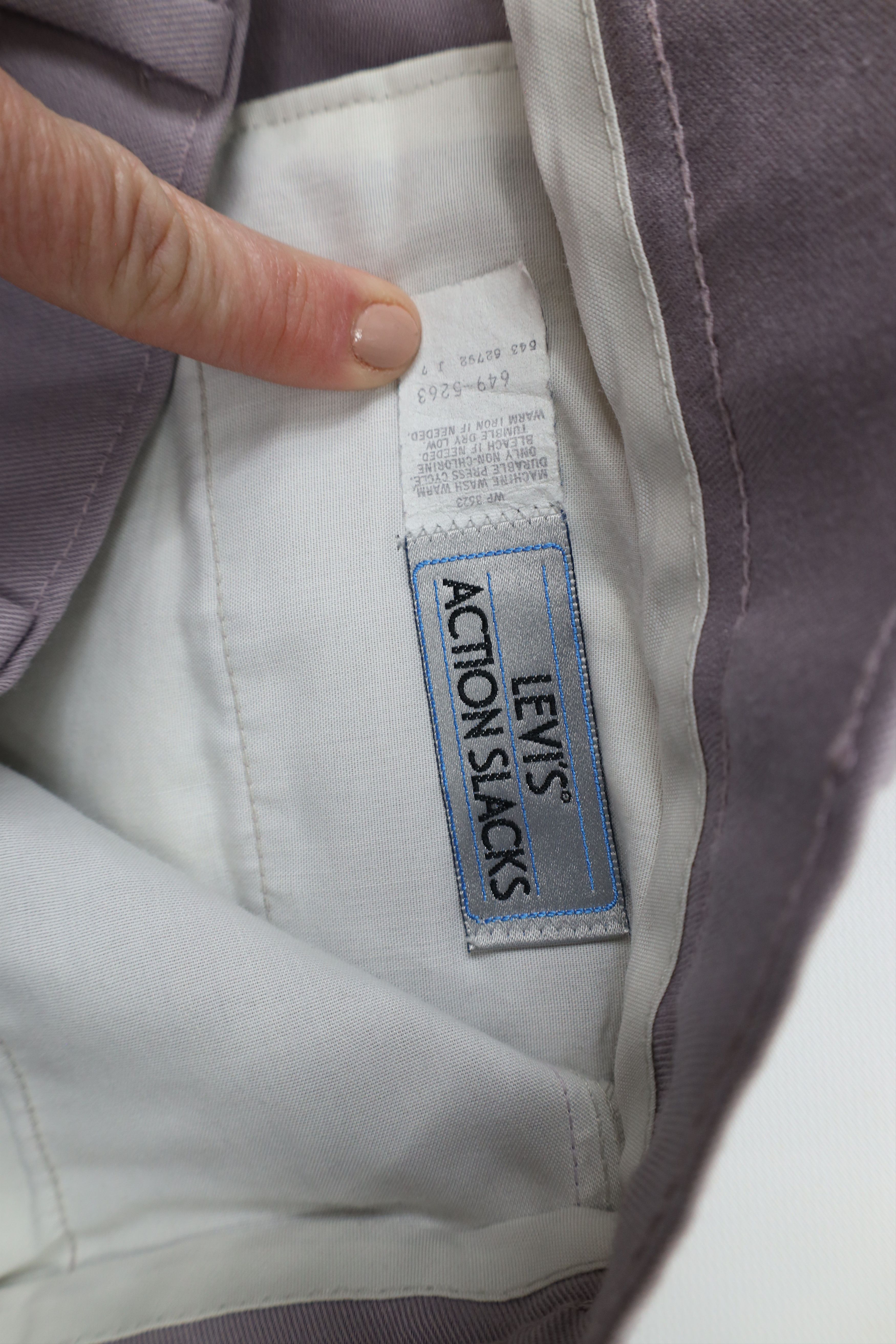 Levi's × Vintage Vintage 70s 80s Levis Flared Wide Leg Chino Pants Purple USA Size US 38 / EU 54 - 7 Thumbnail