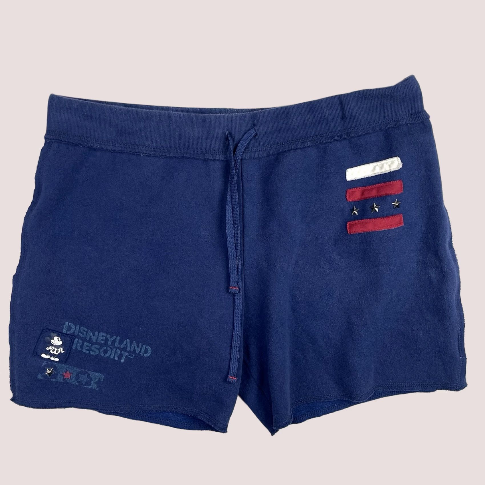 Disney Disney Shorts Womens XL Disneyland Resort Fleece Drawstring Lounge Logo Blue Regul ar Fit Size 40" / US 18 - 1 Thumbnail