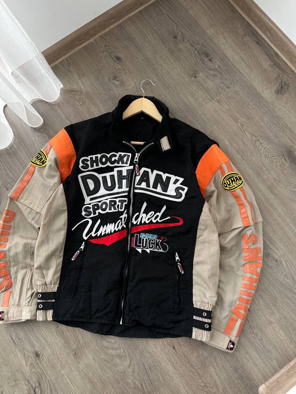 Japanese Brand × Vintage Vintage Duhan’s Shocki Moto Black Big Logo Racing Jacket Size US L / EU 52-54 / 3 - 14 Thumbnail
