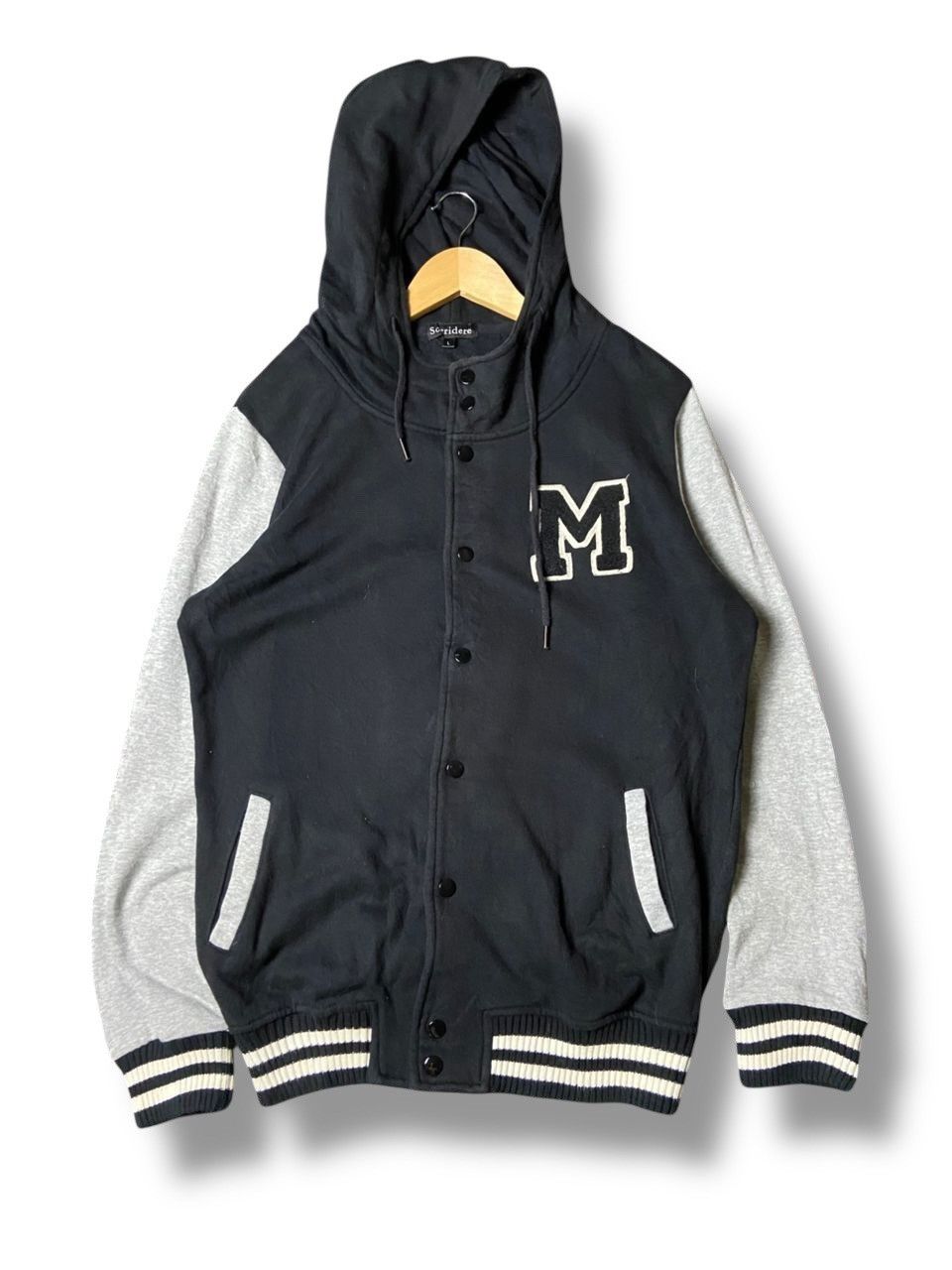 Japanese Brand Sorridere Varsity Jacket with Hood (169) Size US L / EU 52-54 / 3 - 1 Thumbnail