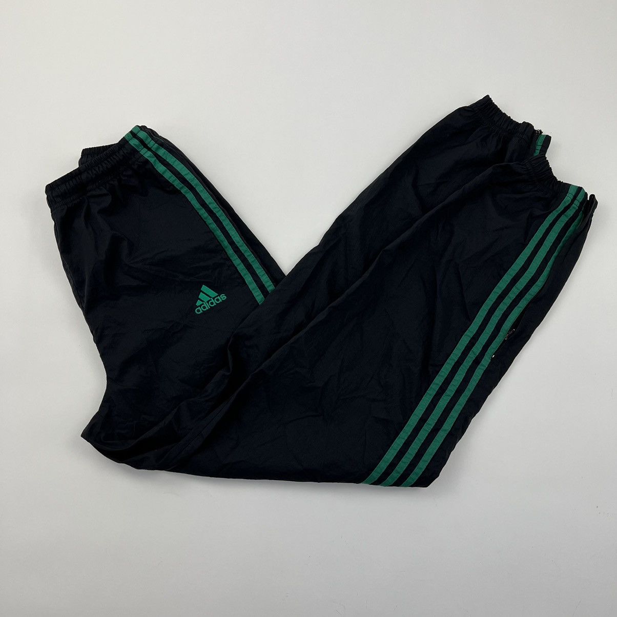 Adidas × Vintage Y2k adidas Track pants Nylon with stripes | Grailed