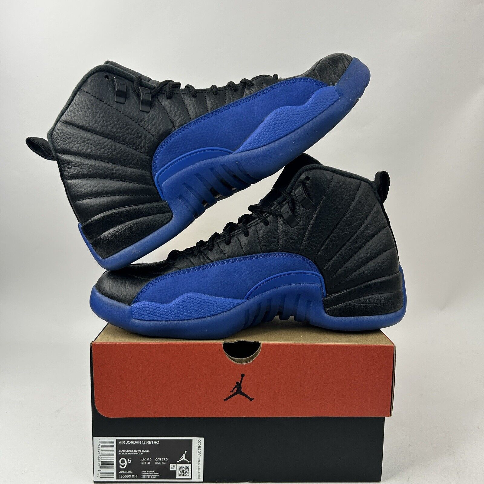 Nike Nike Air Jordan 12 Retro “Black Game Royal” 2024 Size US 9.5 / EU 42-43 - 3 Thumbnail