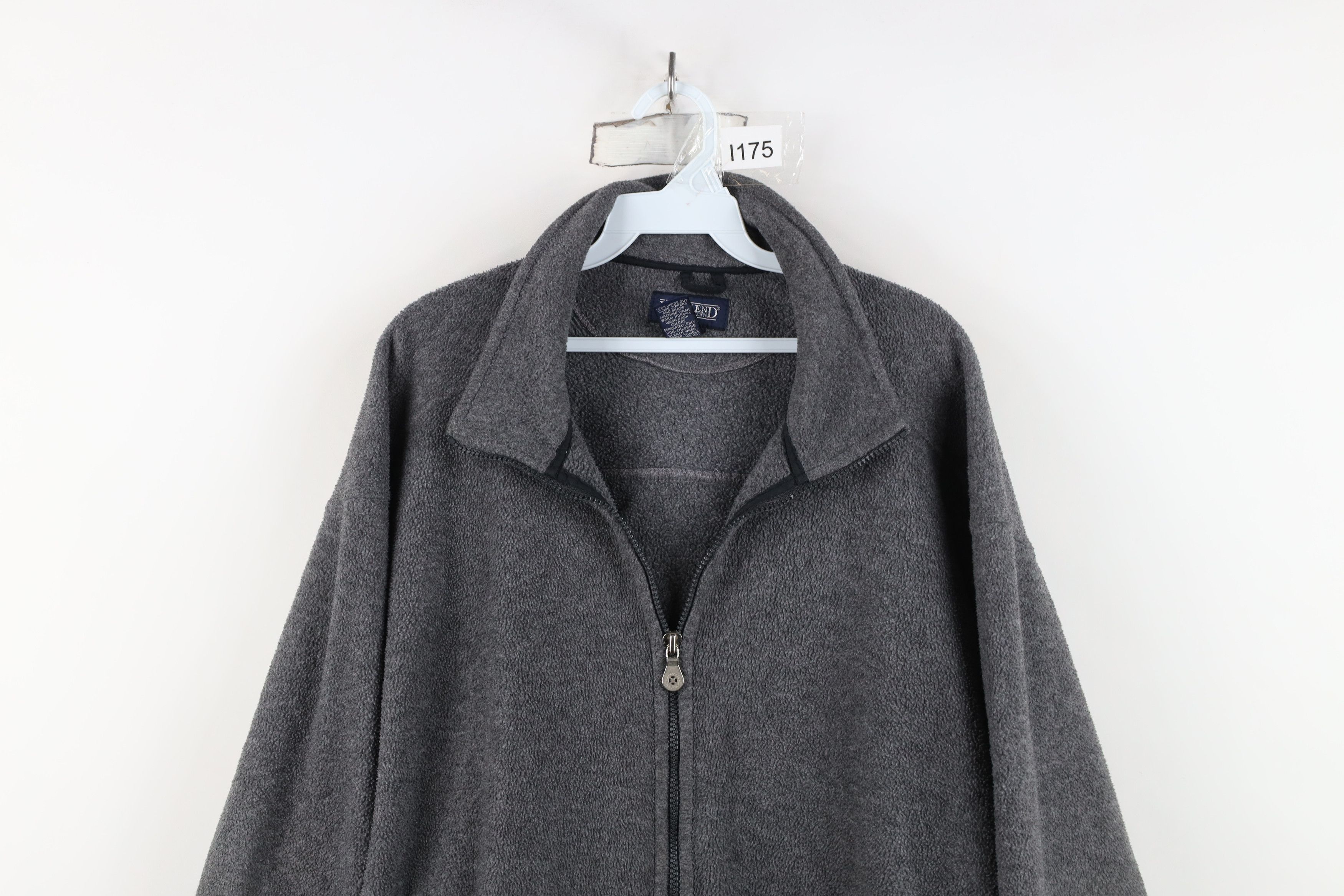 Lands' End Vintage 90s Lands End Blank Boxy Fit Fleece Jacket USA Size US L / EU 52-54 / 3 - 2 Thumbnail