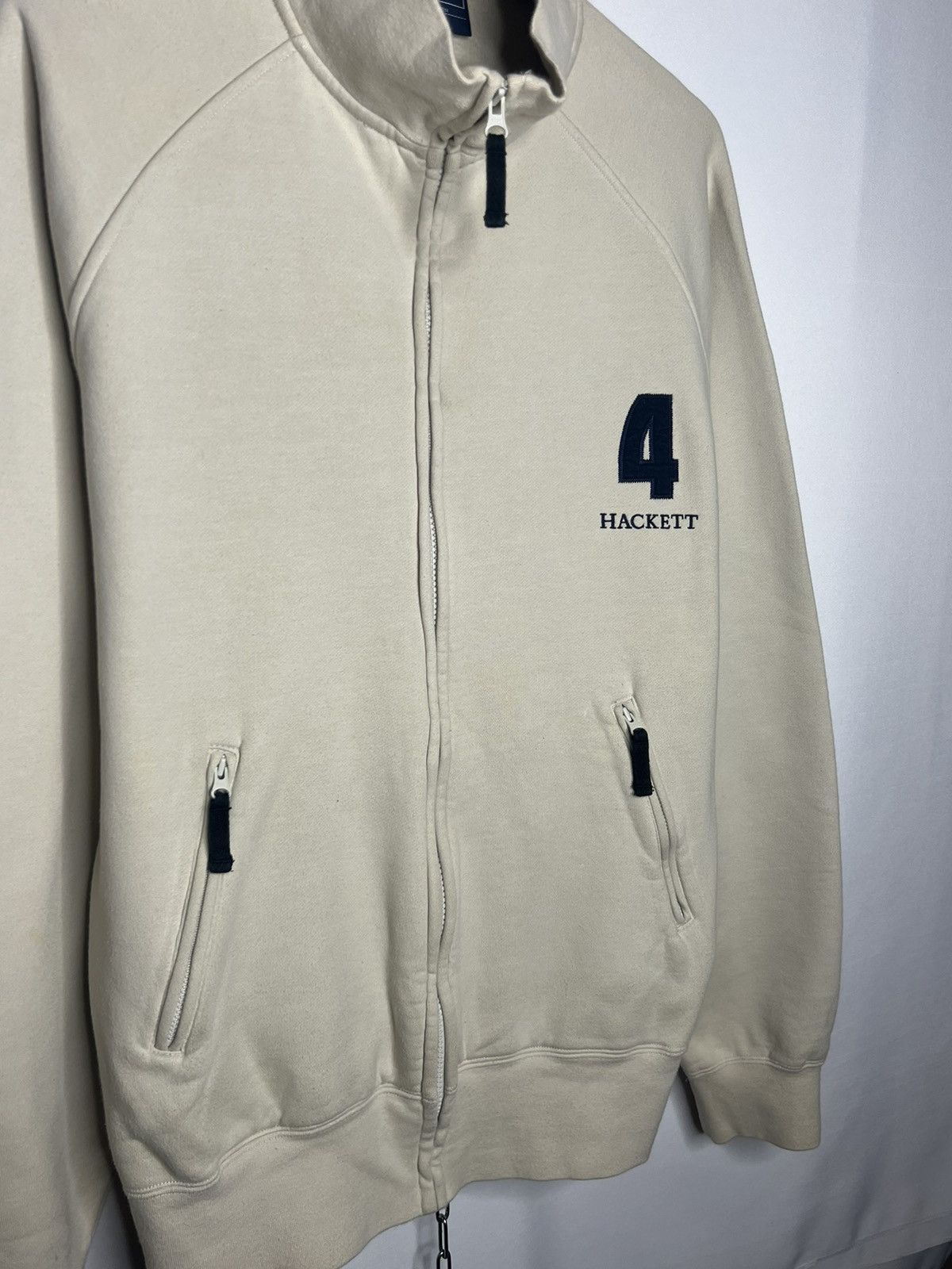 Hackett × Vintage 🔥Vintage Hackett #4 Big Logo Full Zip Pullover Sweatshirt🔥 Size US L / EU 52-54 / 3 - 5 Thumbnail