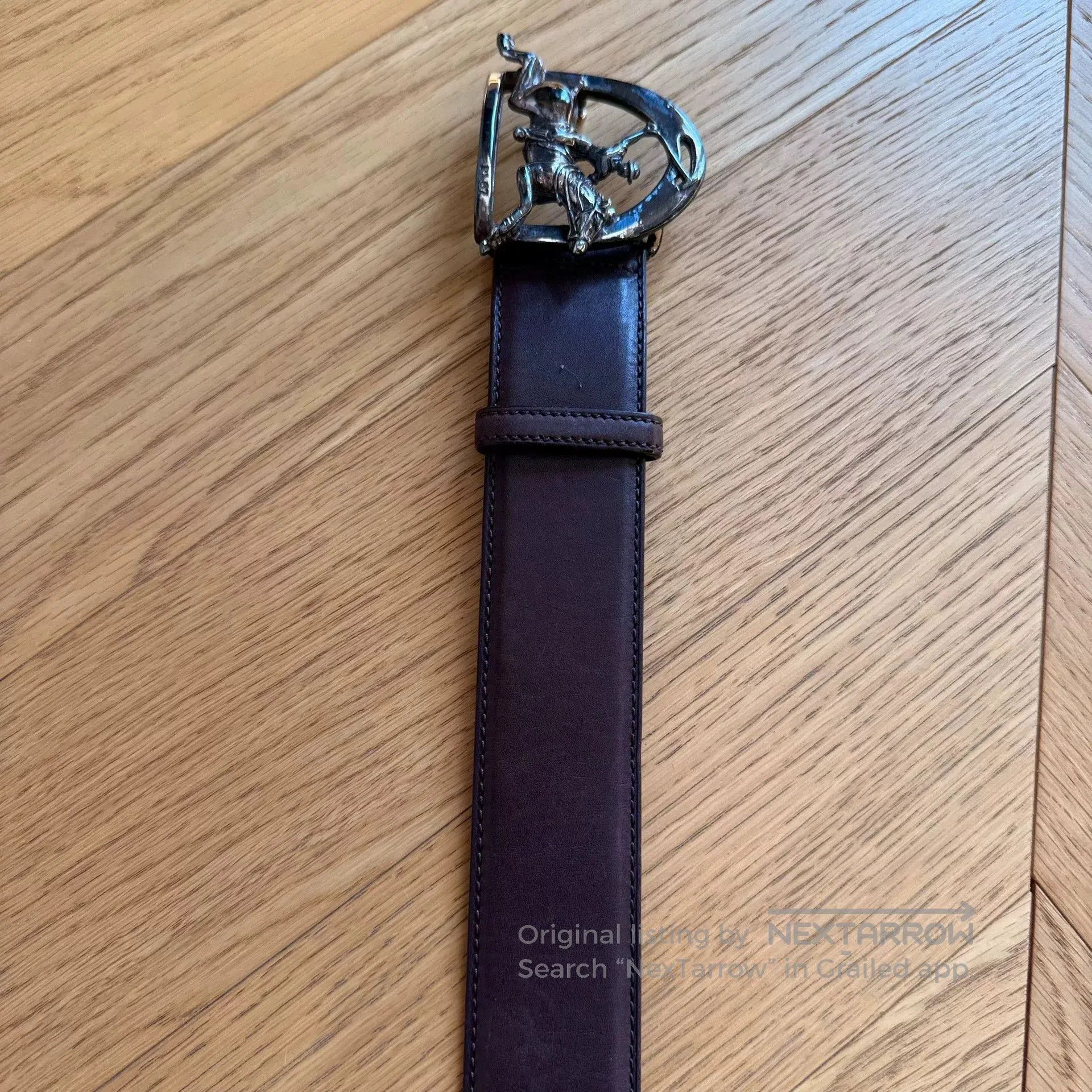 RLX Ralph Lauren Vintage Italian Alloy Buckle Polo Belt. Size ONE SIZE - 7 Thumbnail