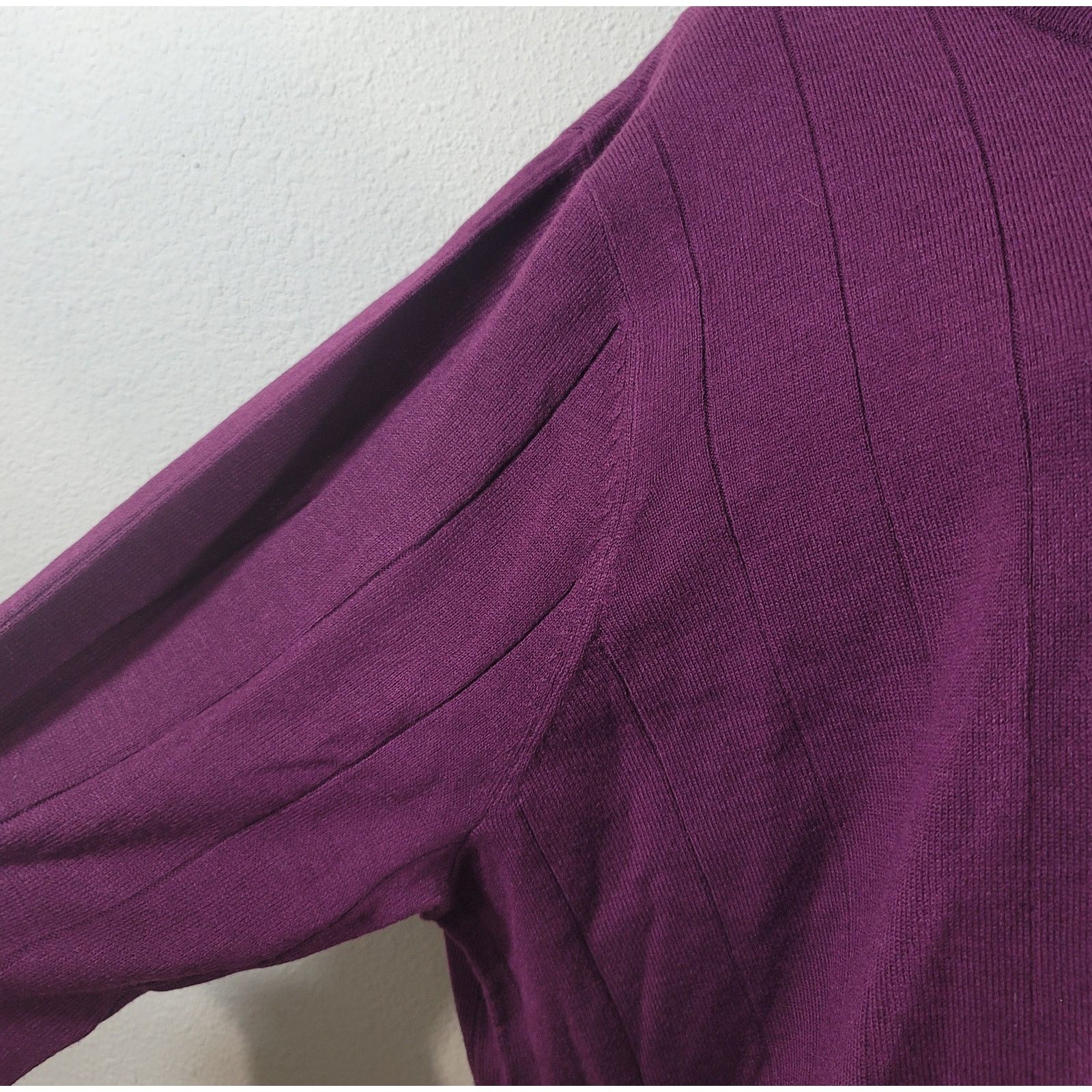 Other Roaman's Purple High Crew Neck Long Sleeve Top 2X 26W 28W Size XXL / US 16-18 / IT 52-54 - 6 Thumbnail