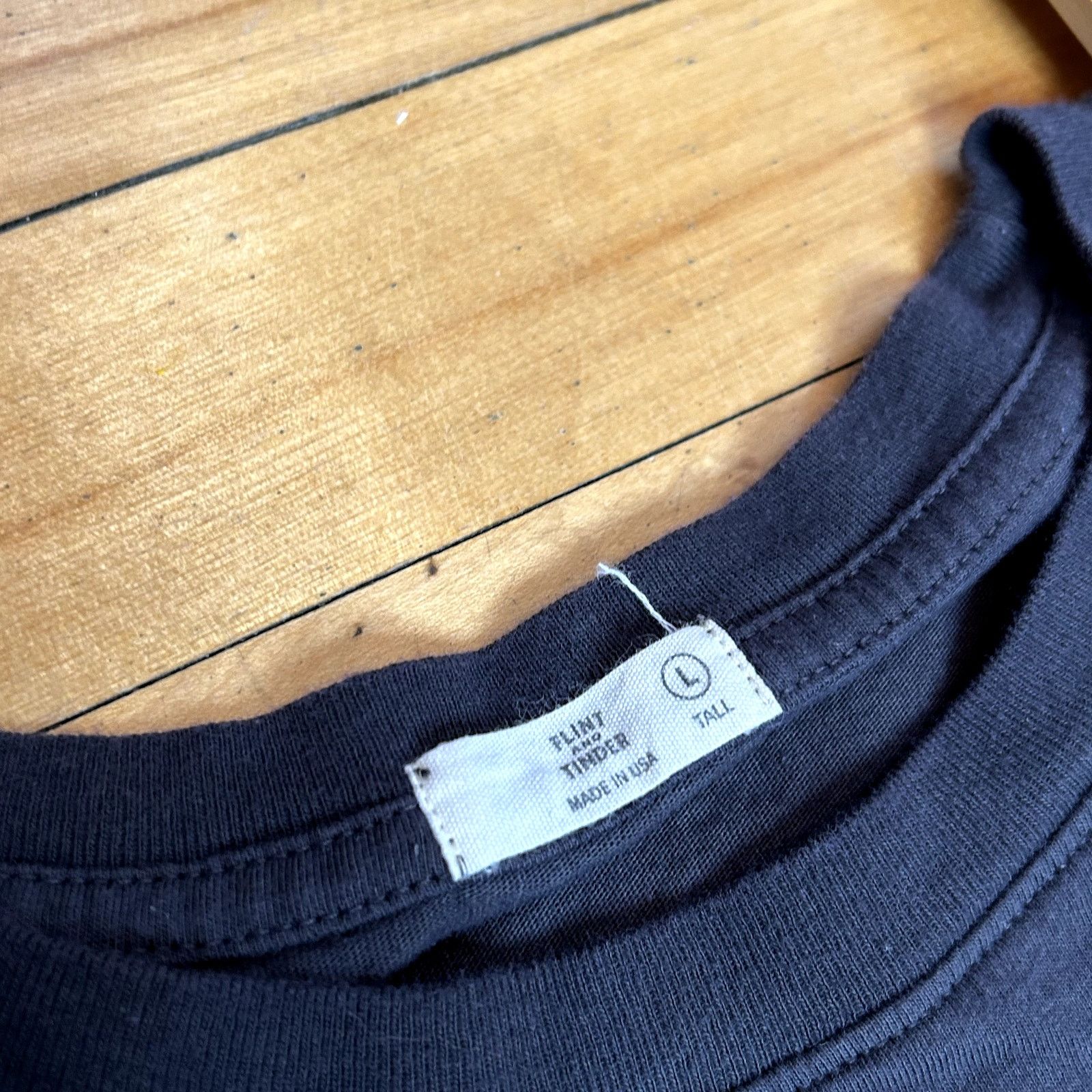 Flint And Tinder Flint and Tinder Made in USA Black T-Shirt Large Tall Size US L / EU 52-54 / 3 - 3 Thumbnail
