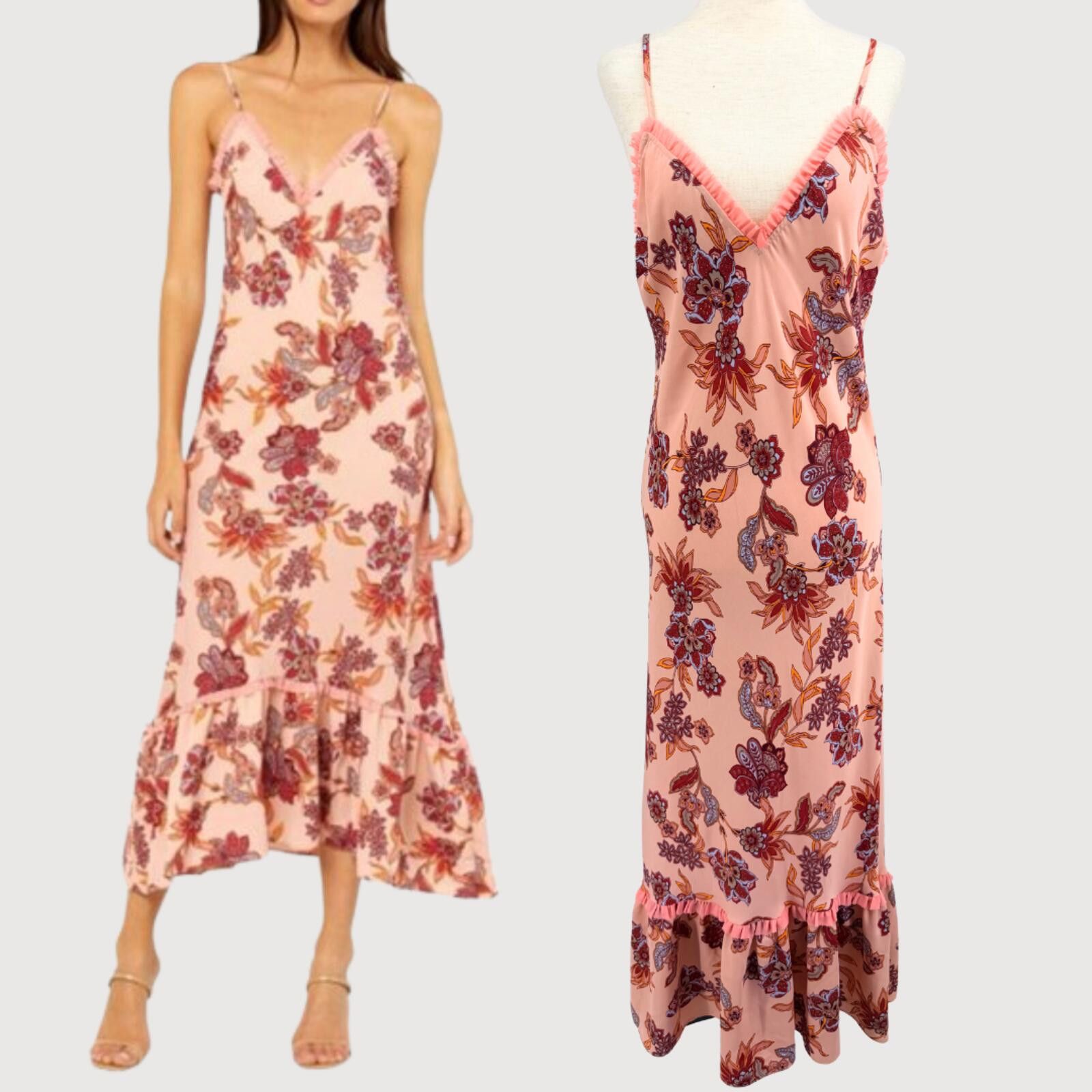 Other MISA Los Angeles Negin Floral Ruffle Maxi Dress L Size L / US 10 / IT 46 - 1 Thumbnail
