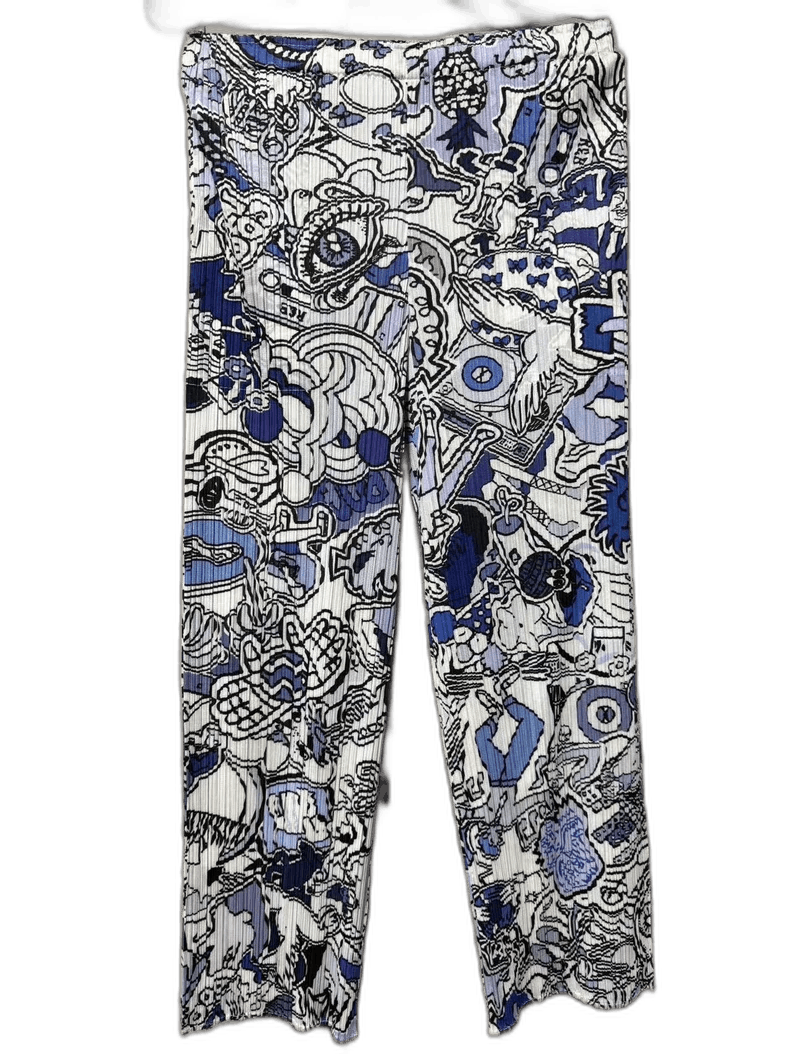 Issey Miyake Graffiti Straight Leg Pants - dmc