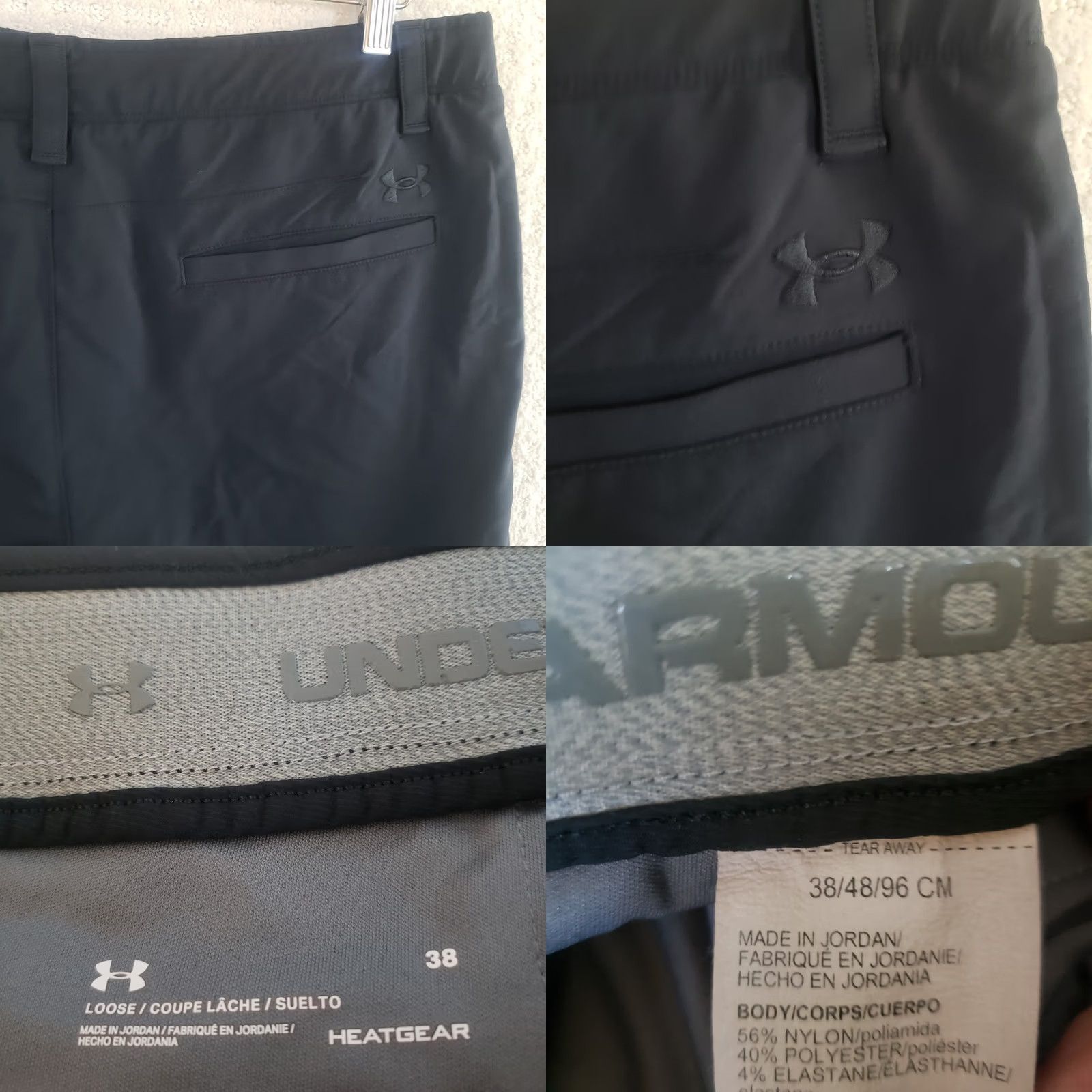 Under Armour Under Armour Shorts Mens 38 Black Golf HeatGear Stretch Quick Dry Pockets 10 Inseam–Loose Fit Regular Size 38 Size US 38 / EU 54 - 8 Thumbnail