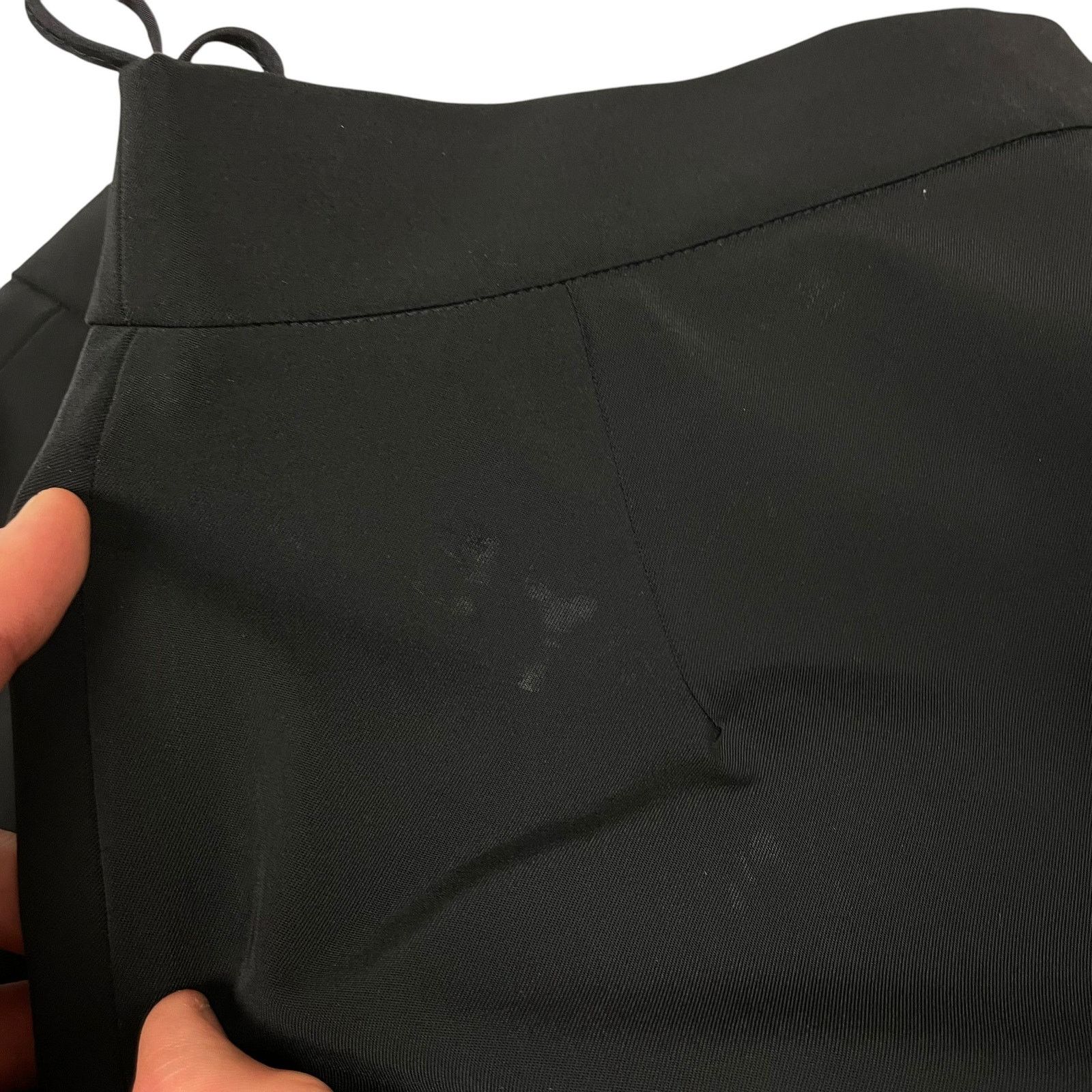 Prada Prada Women's Black Polyester Zipper Pencil Skirt 42 Size 42" / US 20 - 4 Thumbnail