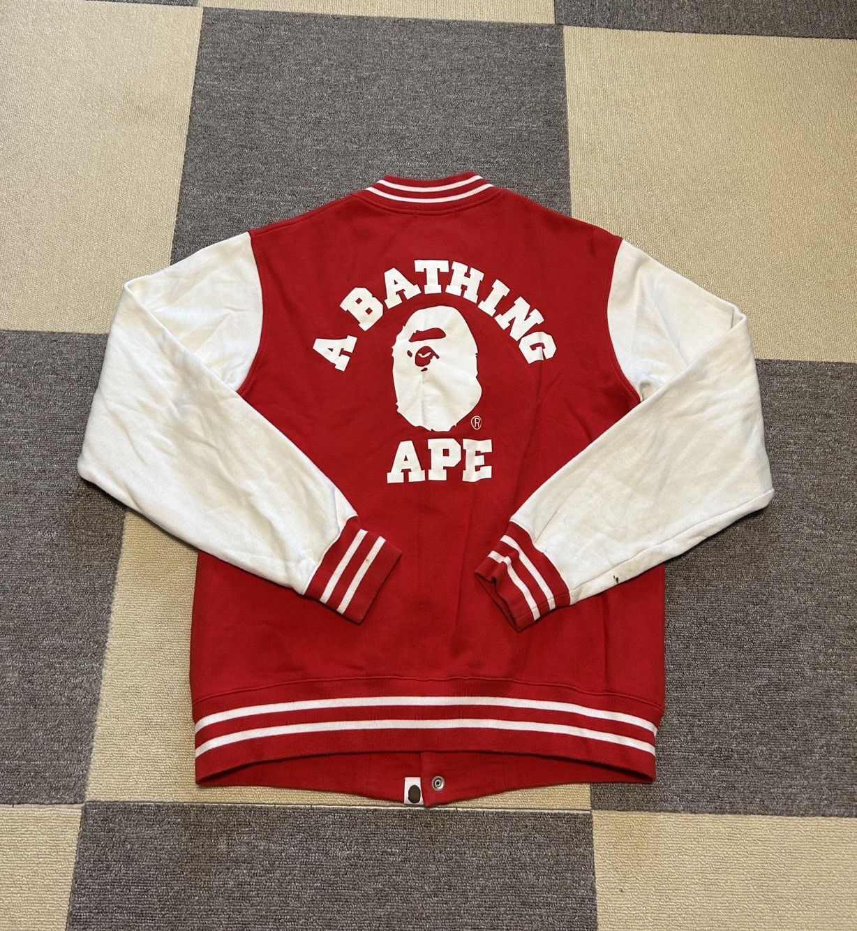 Bape Bape Red College Light Jacket Size US XL / EU 56 / 4 - 2 Thumbnail