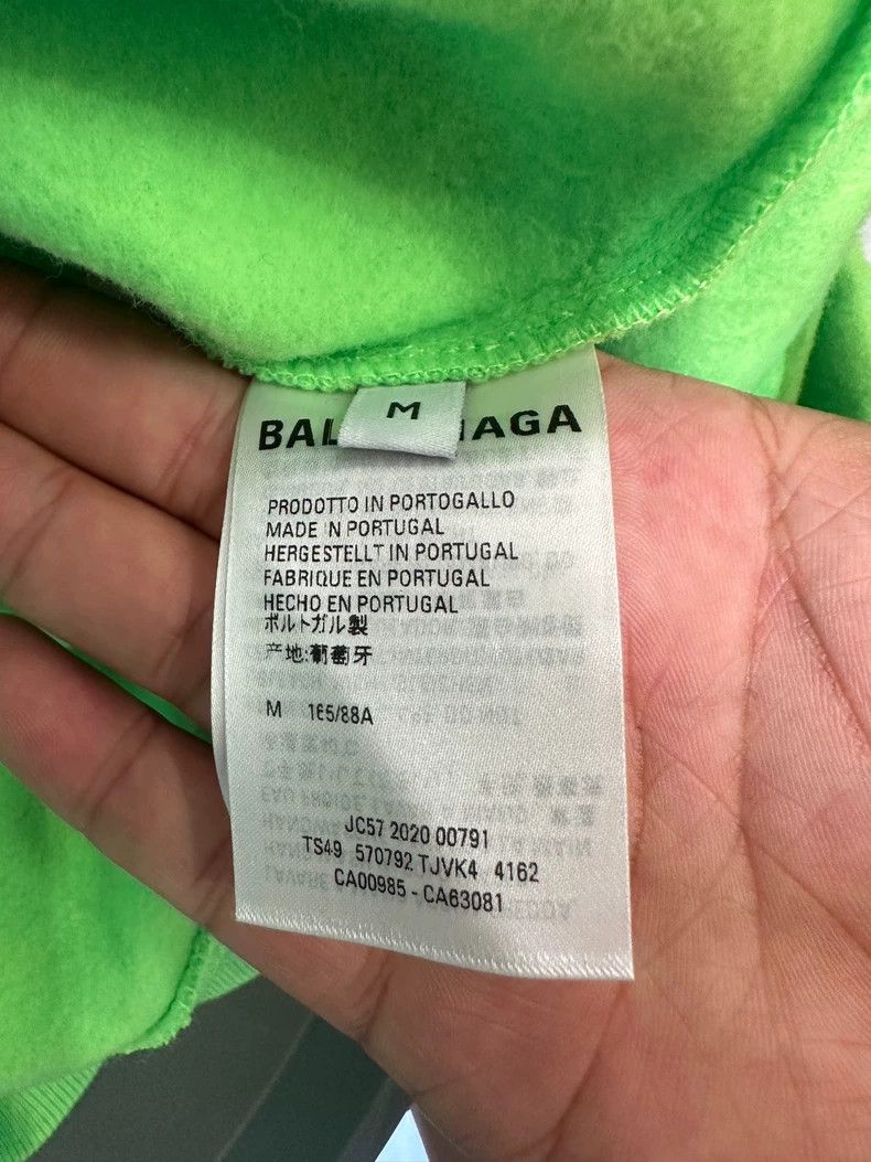 Balenciaga Balenciaga Green Logo print loose hoodie/M size Size US M / EU 48-50 / 2 - 4 Thumbnail