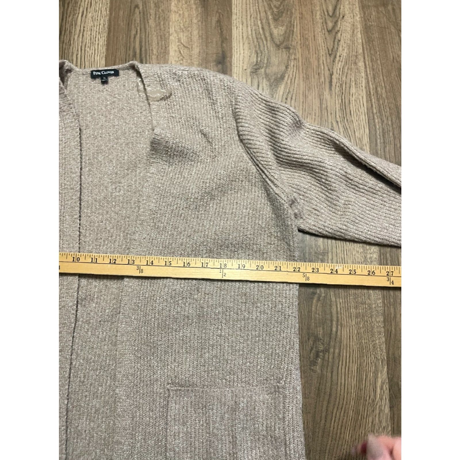 Vintage Pink Clover Cardigan Sweater, Women’s XL, Brown, Open Long Sleeve Knit, Regular Fit, Casual, Fall/Spring/Summer, Women Size XL / US 12-14 / IT 48-50 - 5 Thumbnail