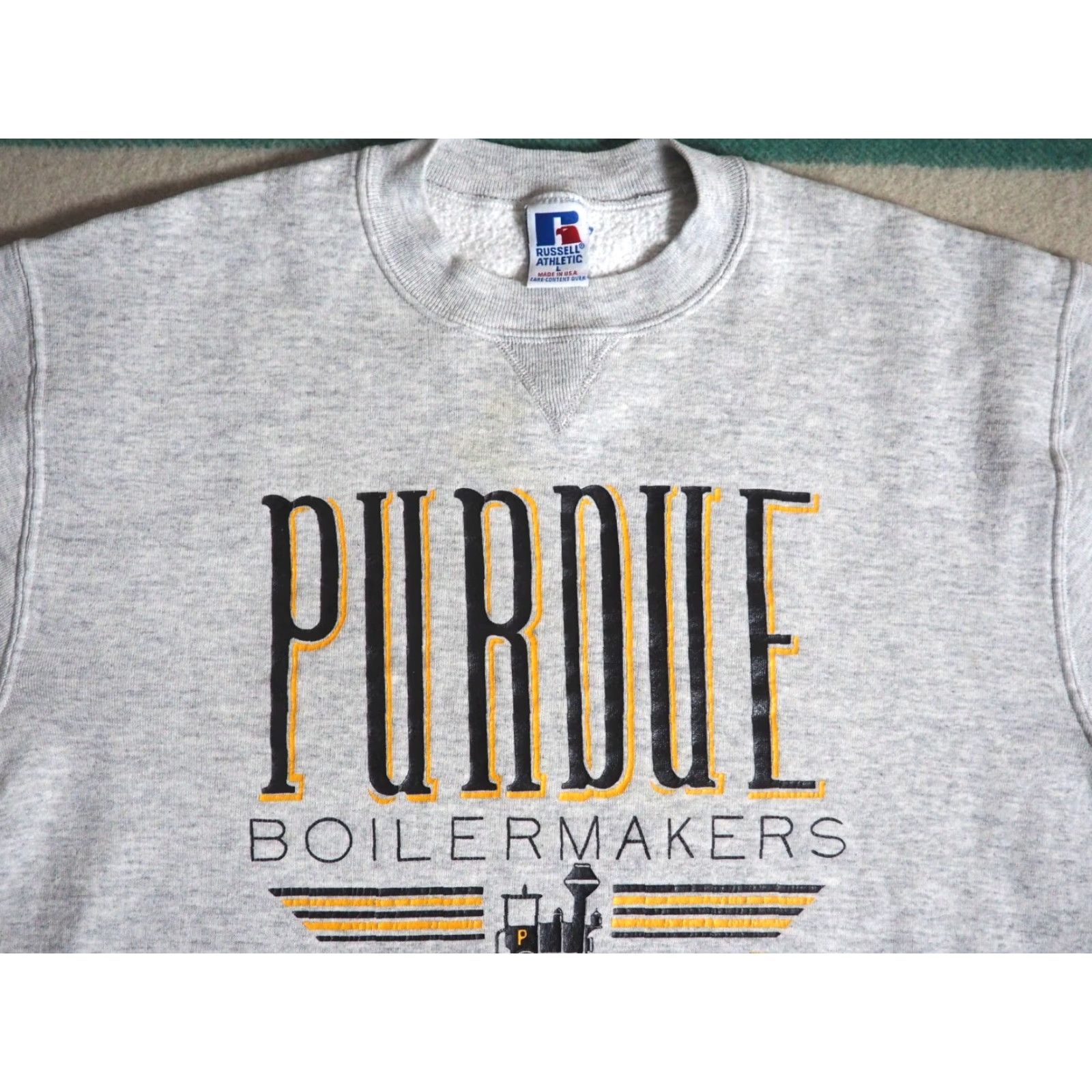Russell Athletic VINTAGE 90s Russell Athletic Purdue University Boilermakers Gray Sweatshirt M Mens Size US M / EU 48-50 / 2 - 3 Thumbnail