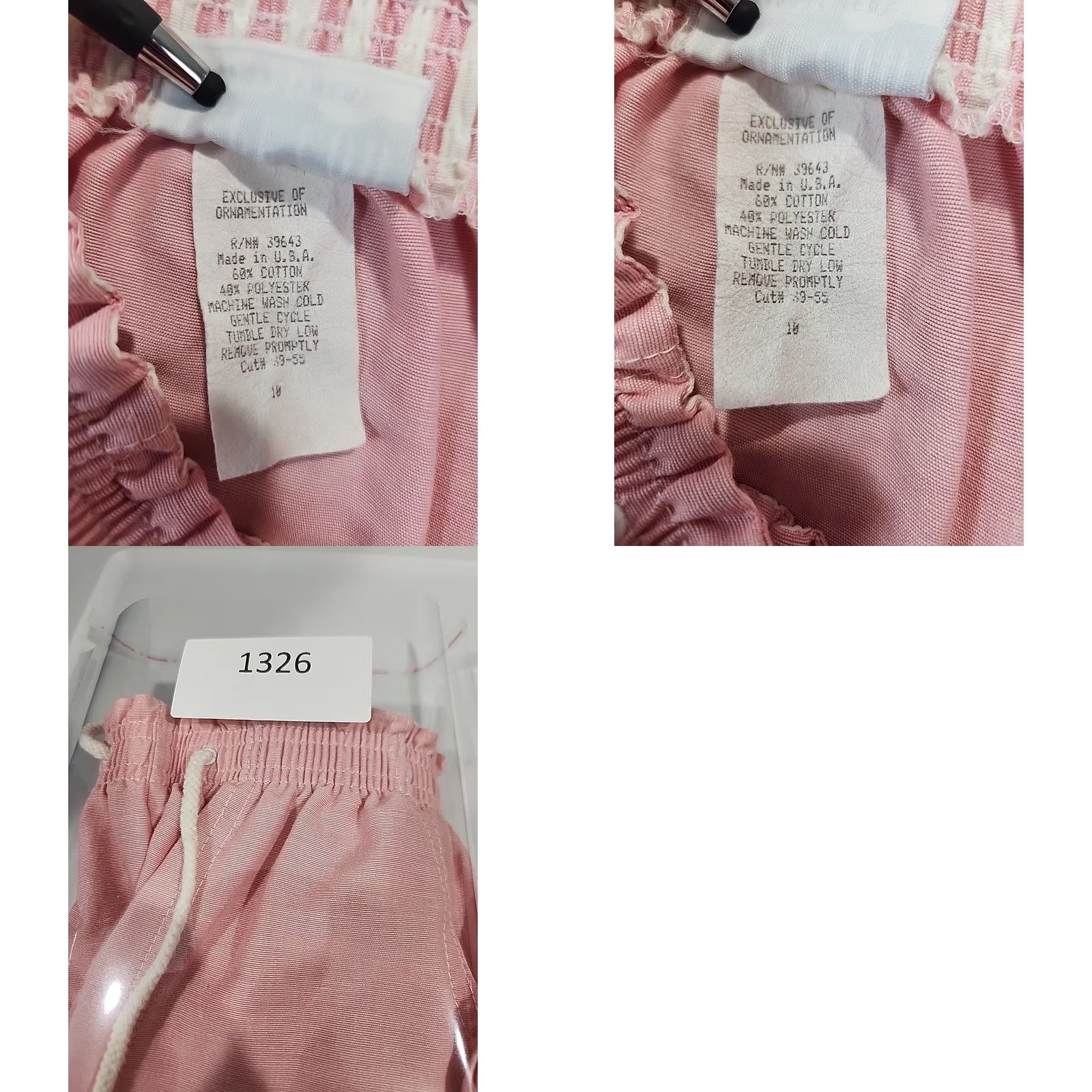 Pinko VINTAGE Cape Cod Pink Elastic Waist Comfort Beach Retro Pants Womens 10 Straight Leg High Rise Cotton Blend Size 32" / US 10 / IT 46 - 10 Thumbnail