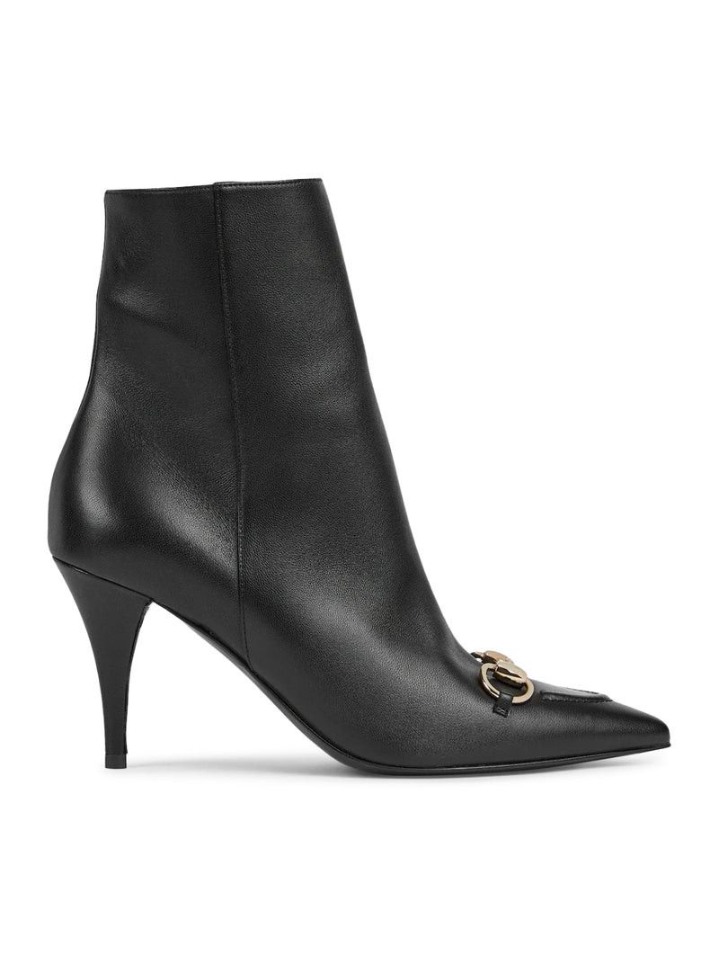 Gucci LEATHER ANKLE BOOTS WITH HORSEPIECE Size US 8.5 / IT 38.5 - 1 Thumbnail