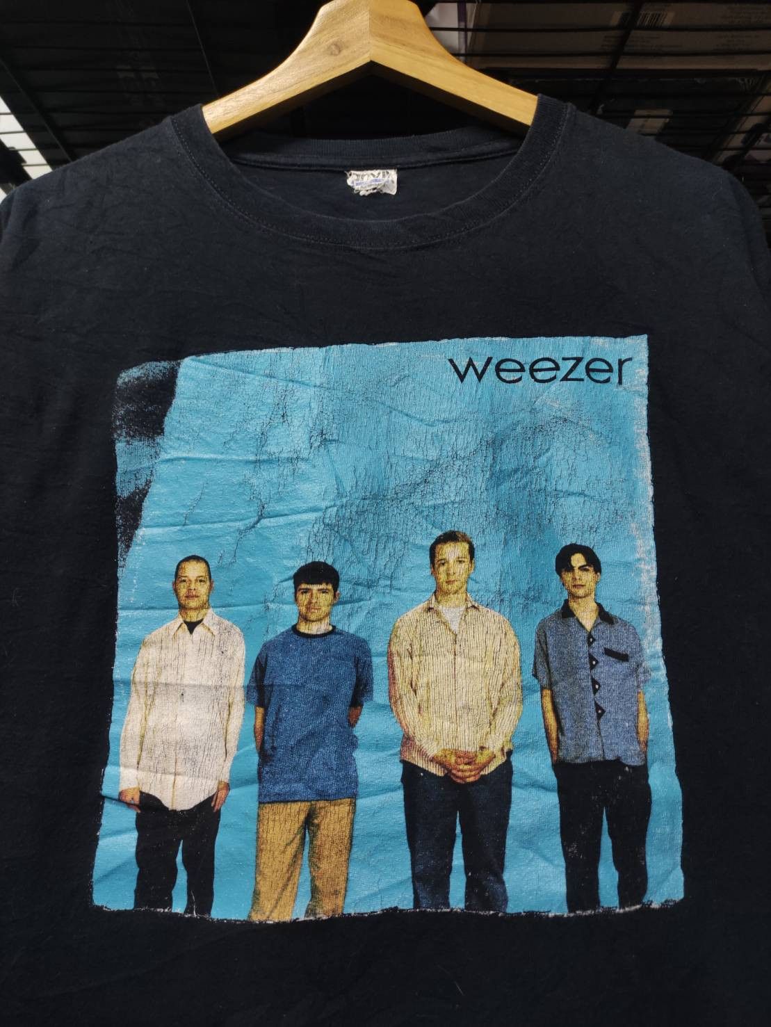 Vtg 00's Weezer Band " Blue " Album Promo T-Shirt
