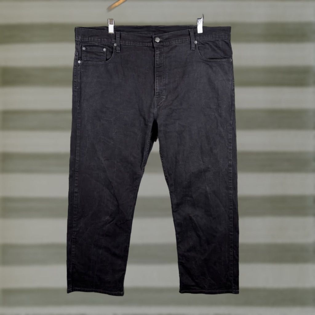 Levi's Levi's 569 Jeans Mens 42x30 Black Straight Fit Denim Cotton Baggy Y2K Jeans Mens 42 Black Straight 5-Pocket Denim Size US 42 / EU 58 - 1 Thumbnail