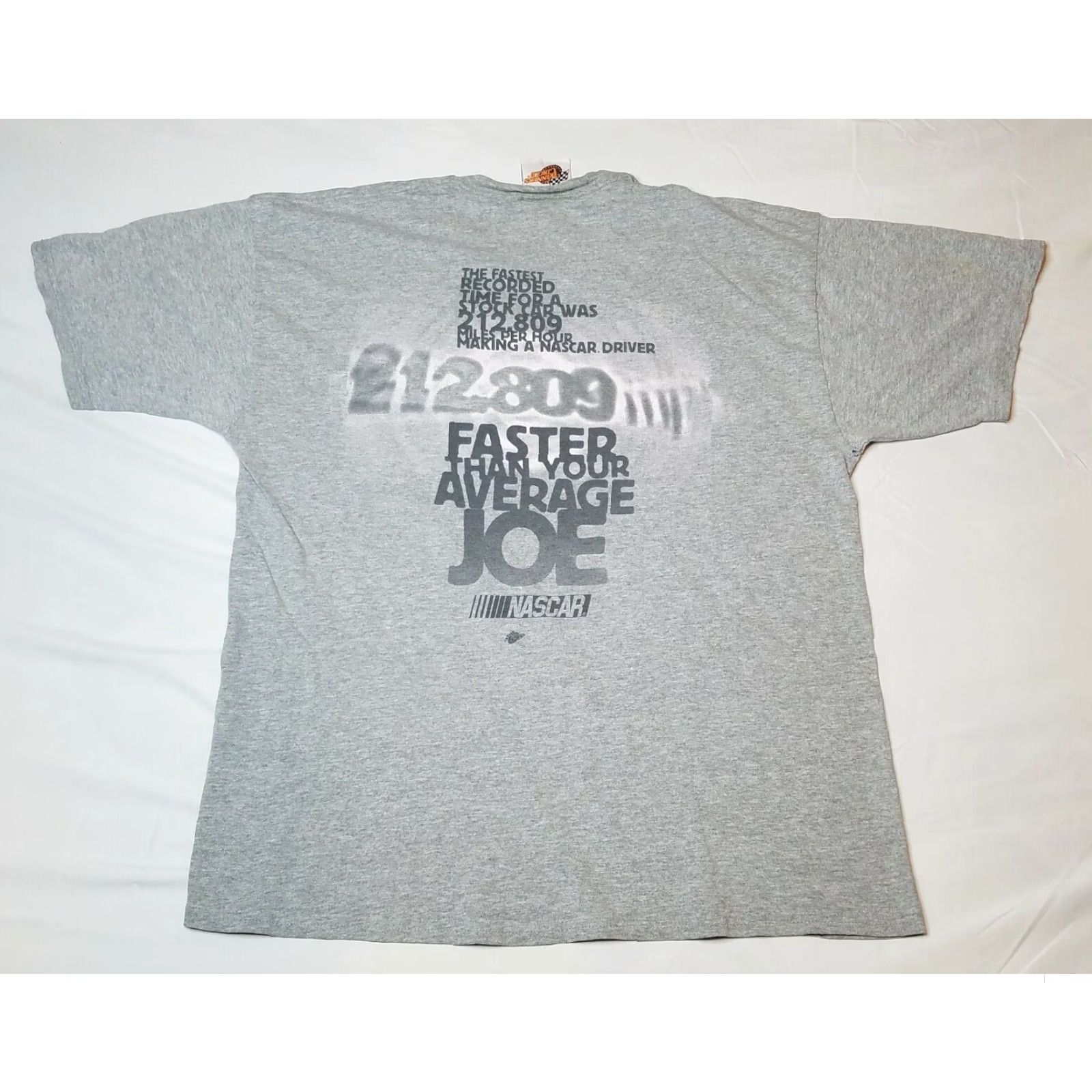 NASCAR NASCAR Speed Thrills T-Shirt Men’s Gray XL - Winner's Circle Cotton Crew Neck Short Sleeve Tee, Adult Extra Large, Solid, 90s/2000s Style, Mens Size US XL / EU 56 / 4 - 3 Thumbnail