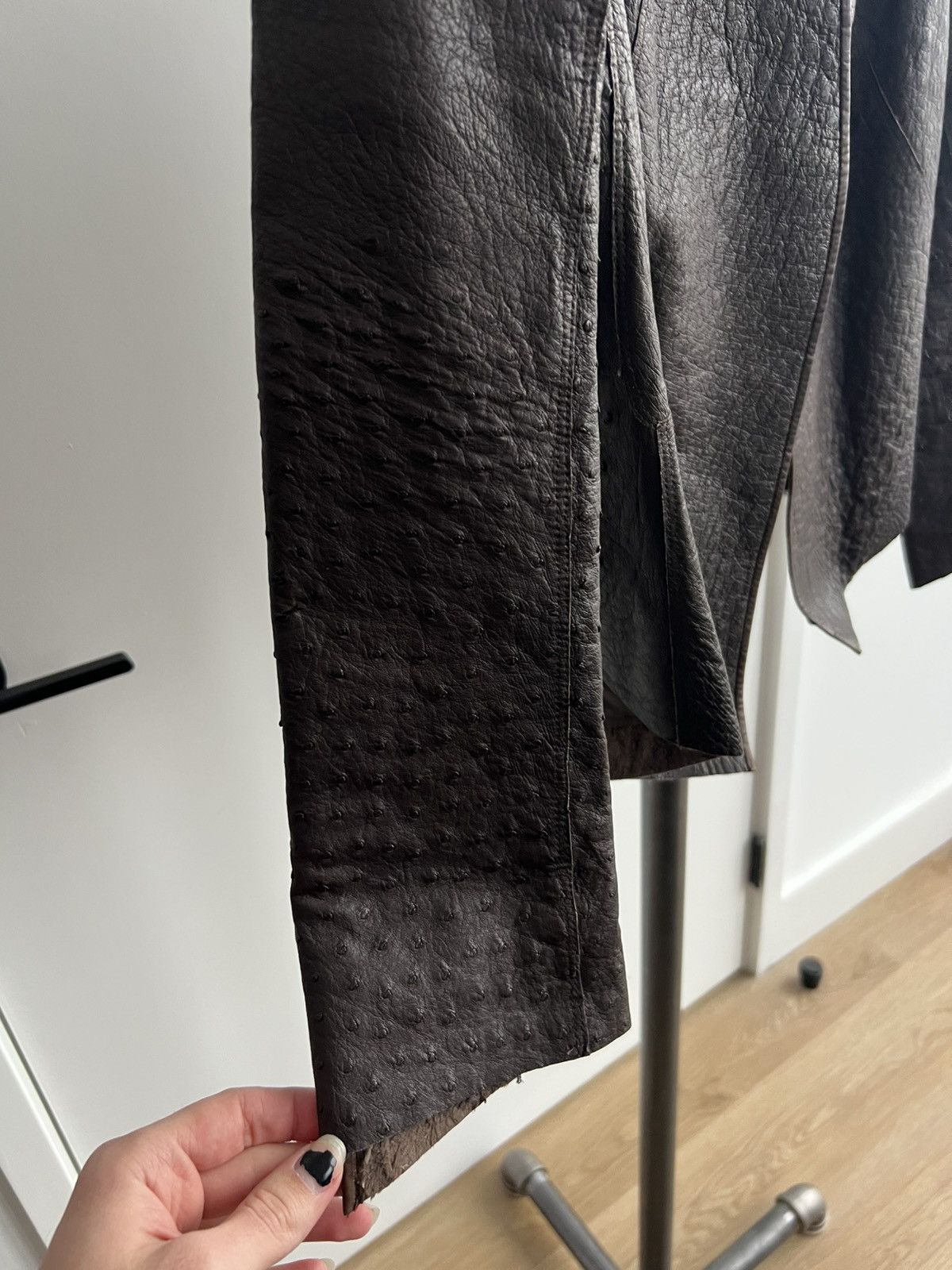 Revillon AW03 Ostrich-Leather Jacket Size XXS / US 00 / IT 34 - 5 Thumbnail