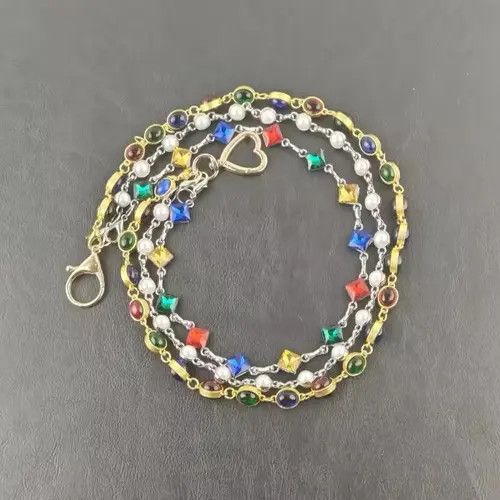 Jewelry Colorful Round Beads Pearl Pants Chain Size ONE SIZE - 7 Thumbnail