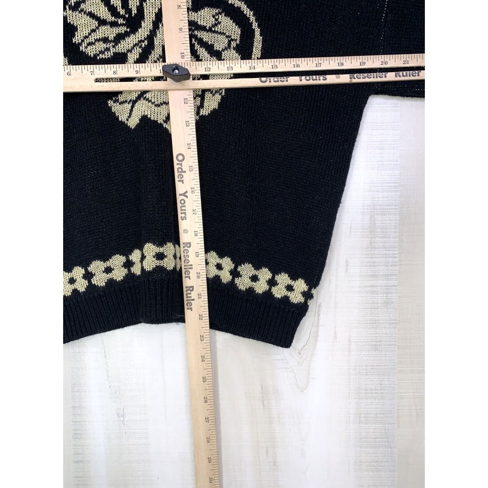 Vintage VINTAGE Le Rouge Sweater Shirt Womens M Black 90s 80s Knit Casual Crew Neck Long Sleeve Pullover Size M / US 6-8 / IT 42-44 - 5 Thumbnail