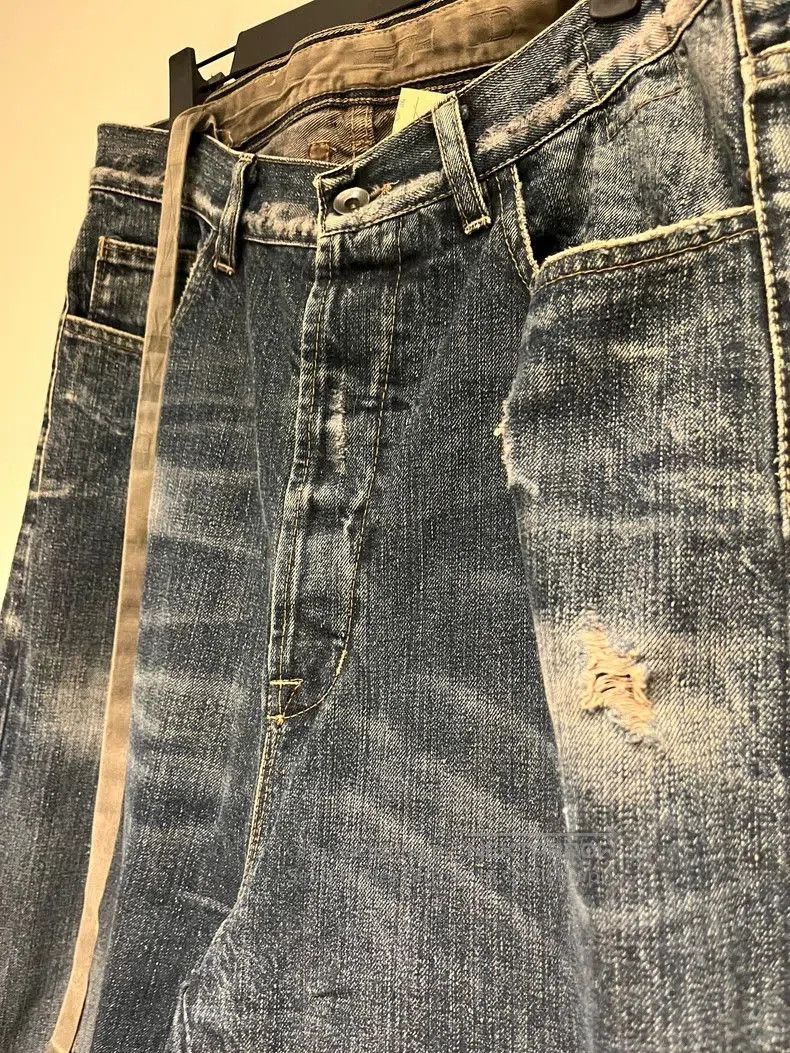 Rick Owens Drkshdw RickOwens DRKSHDW Distressed Denim Jeans. Size US 28 / EU 44 - 5 Thumbnail