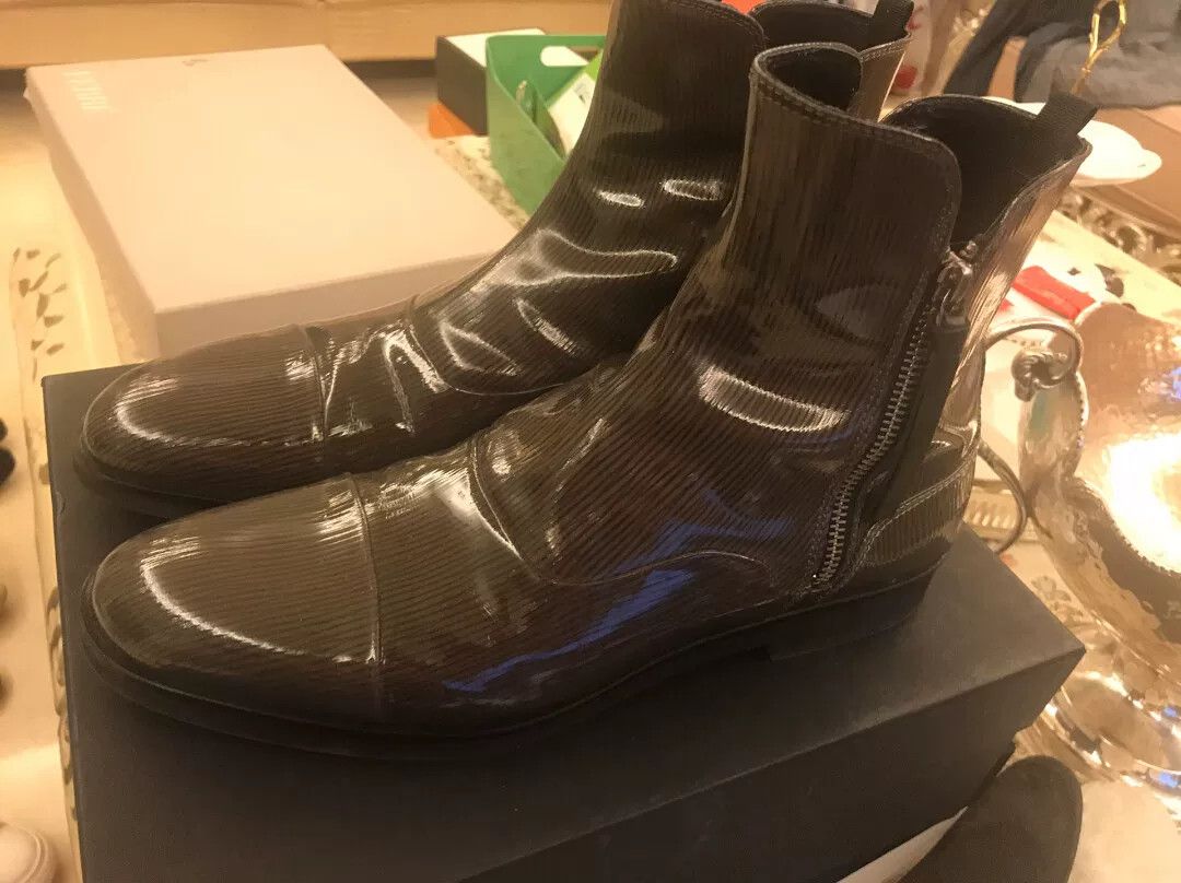 Bruno Bordese Bruno Bordese Patent Leather Boots Size US 8 / EU 41 - 1 Thumbnail