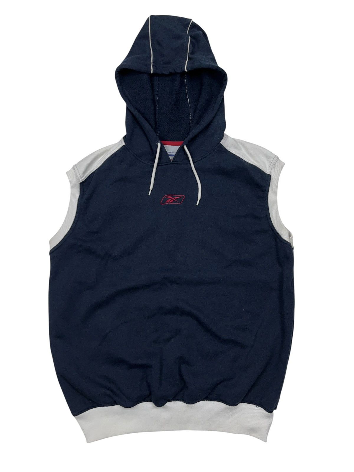 Reebok × Vintage Vintage y2k Reebok Hooded Vest Embroidered Big Logo Size US M / EU 48-50 / 2 - 2 Thumbnail