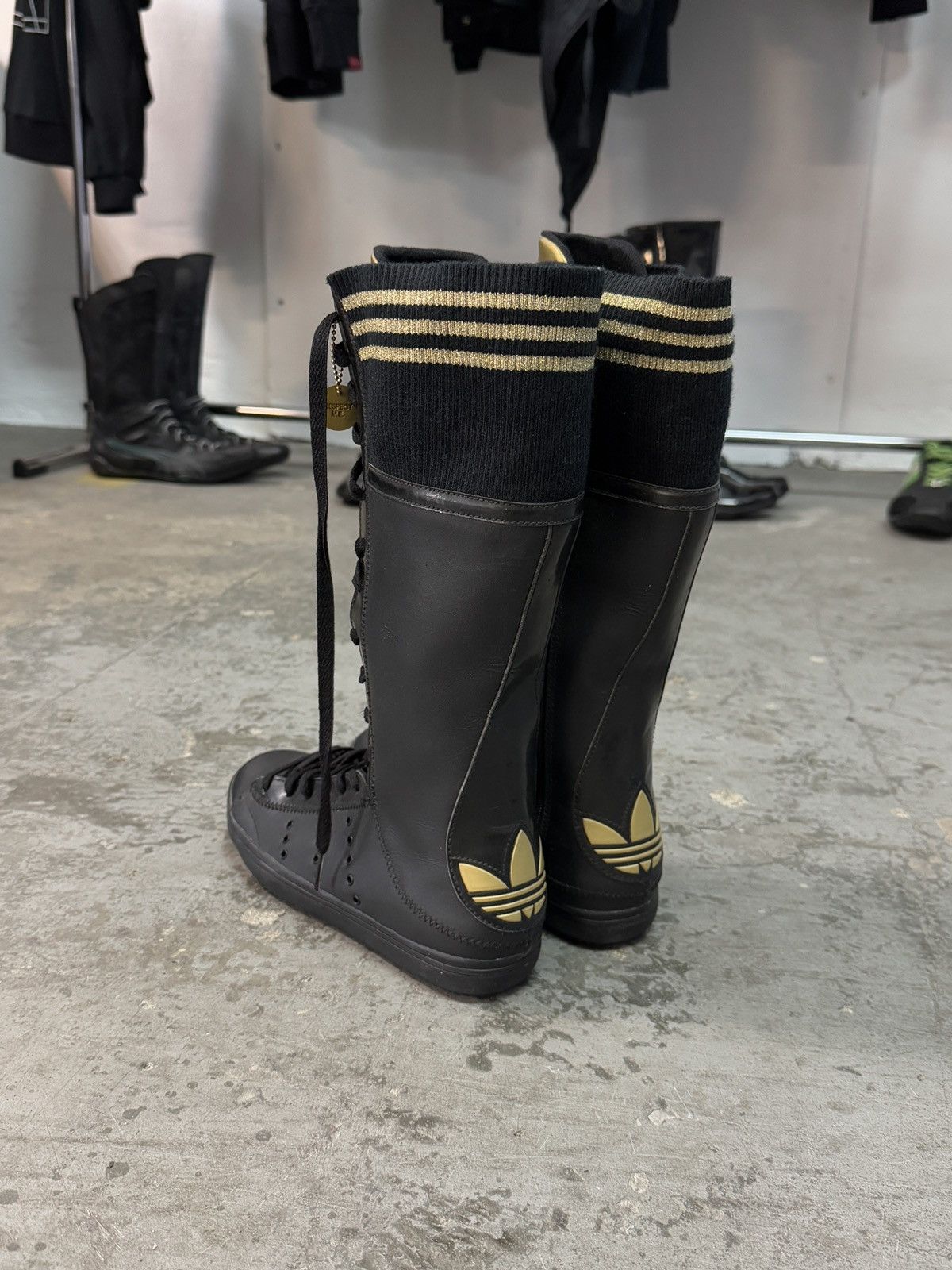 Adidas Adidas Missy Elliot “Respect Me” Black/Golden Boxer Boots Size US 6.5 / IT 36.5 - 6 Thumbnail