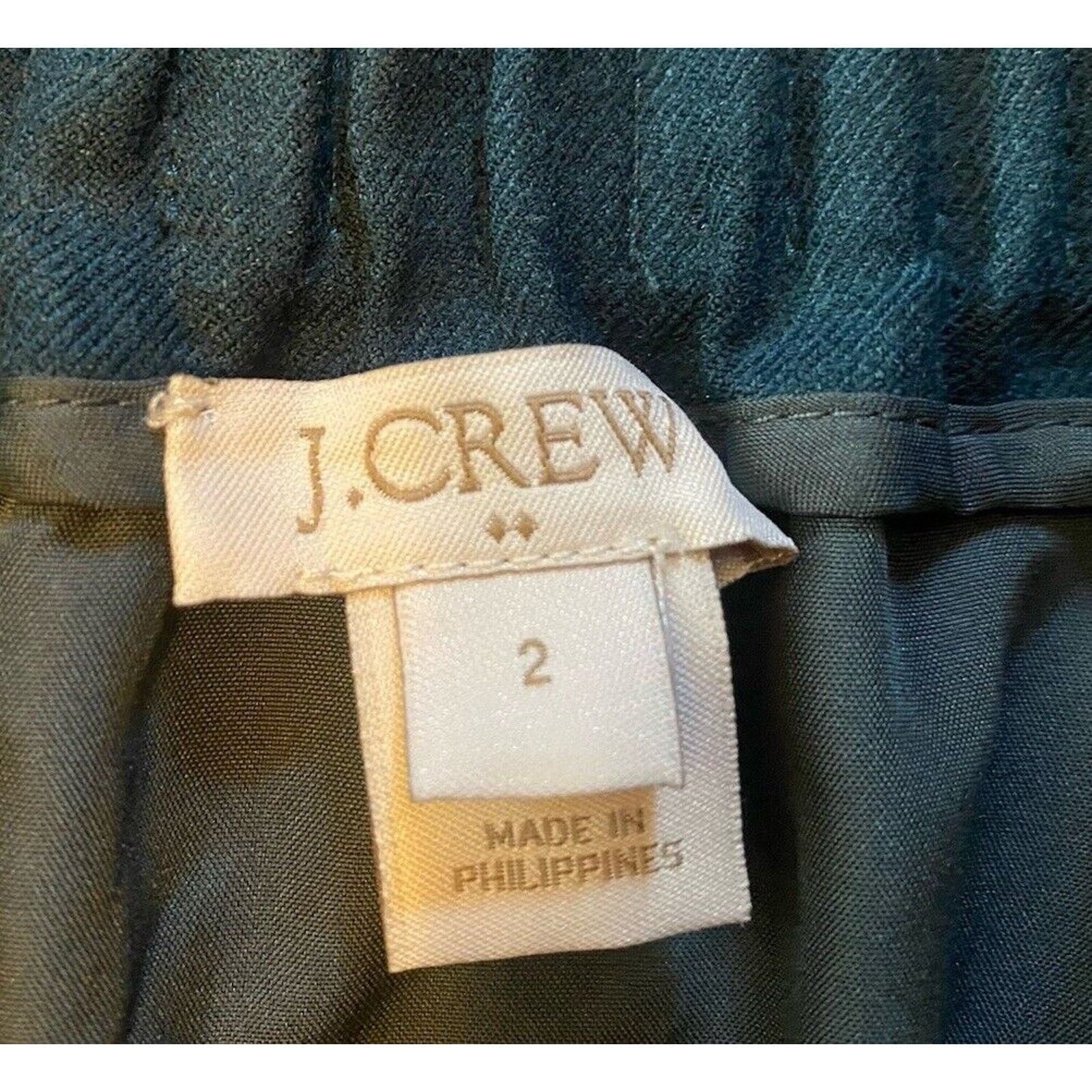 J.Crew J. Crew Wool Skirt Women’s Size 2 Dark Green Size 26" / US 2 / IT 38 - 2 Thumbnail