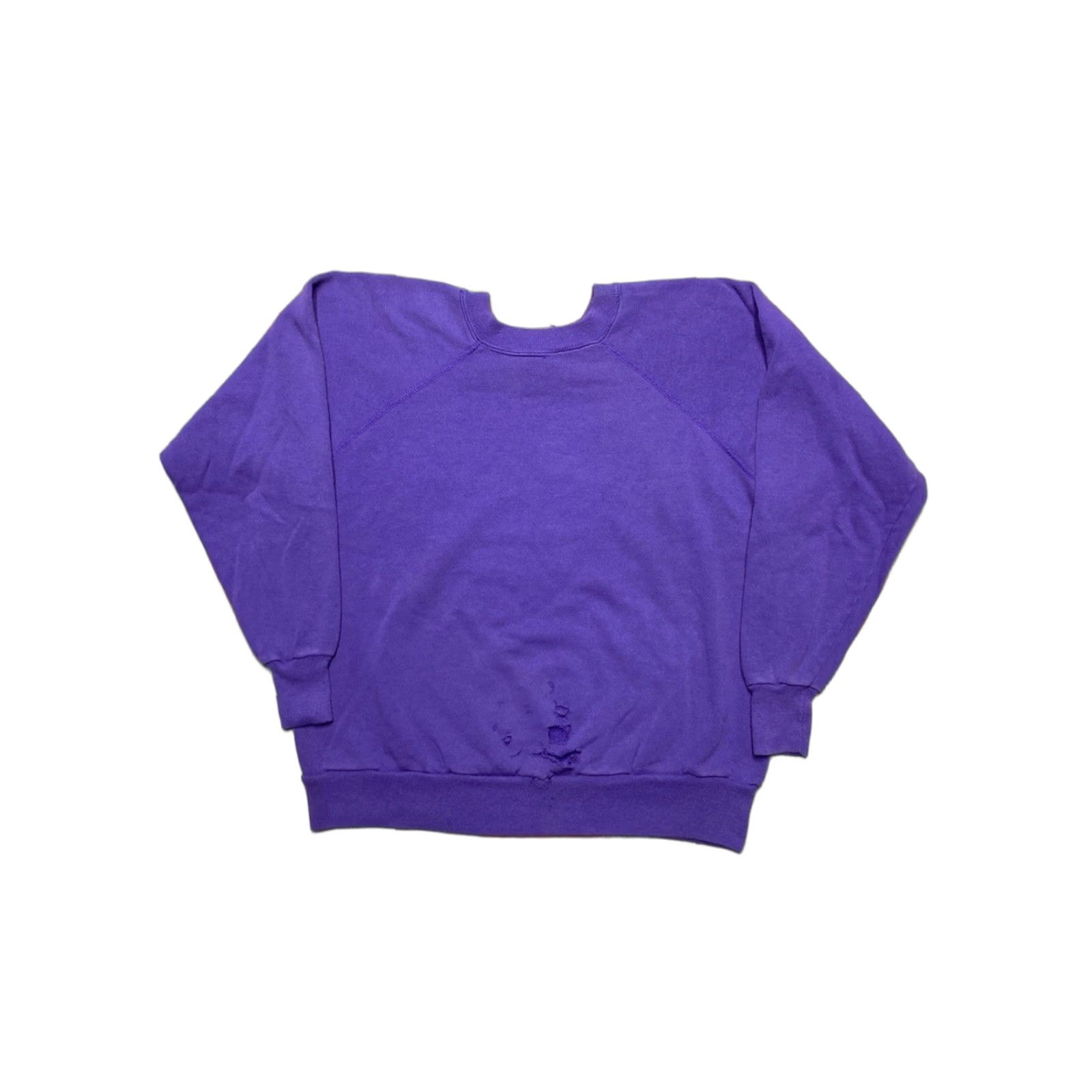 Hanes VINTAGE 80s Hanes Sweatshirt Purple Crewneck Large Men Pullover Distressed Pannill Mockups not sure Size US L / EU 52-54 / 3 - 1 Thumbnail