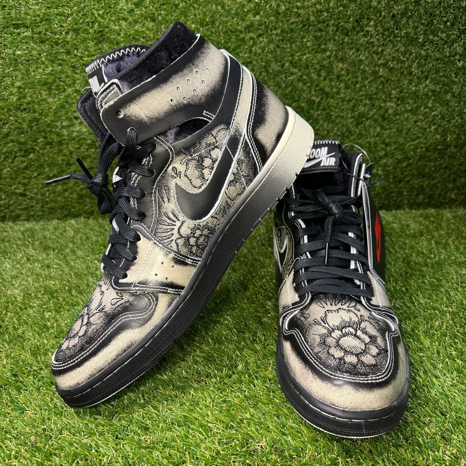 image of Nike Size 13 | Air Jordan 1 High Zoom Comfort 2 'día De Muertos' Shoes in Black, Men's