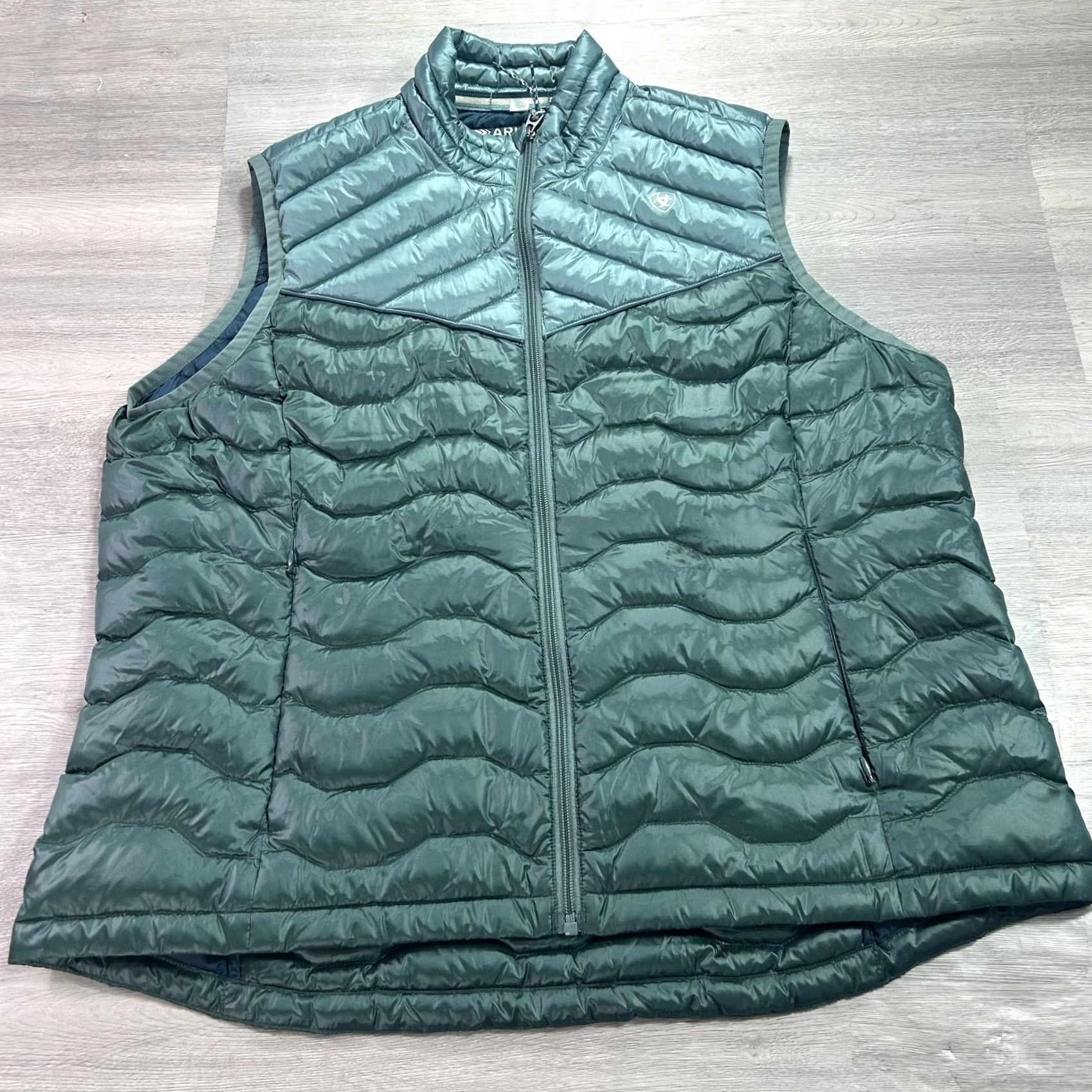 Ariat Ariat Ideal Down Vest Womens XXL Green Quilted Puffer AriatTEK Full Zip Size XXL / US 16-18 / IT 52-54 - 2 Thumbnail