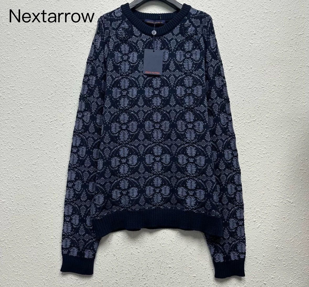 Louis Vuitton LOUIS VUITTON LV Three Flower Knitted Full Print Sweater Size US XL / EU 56 / 4 - 1 Thumbnail