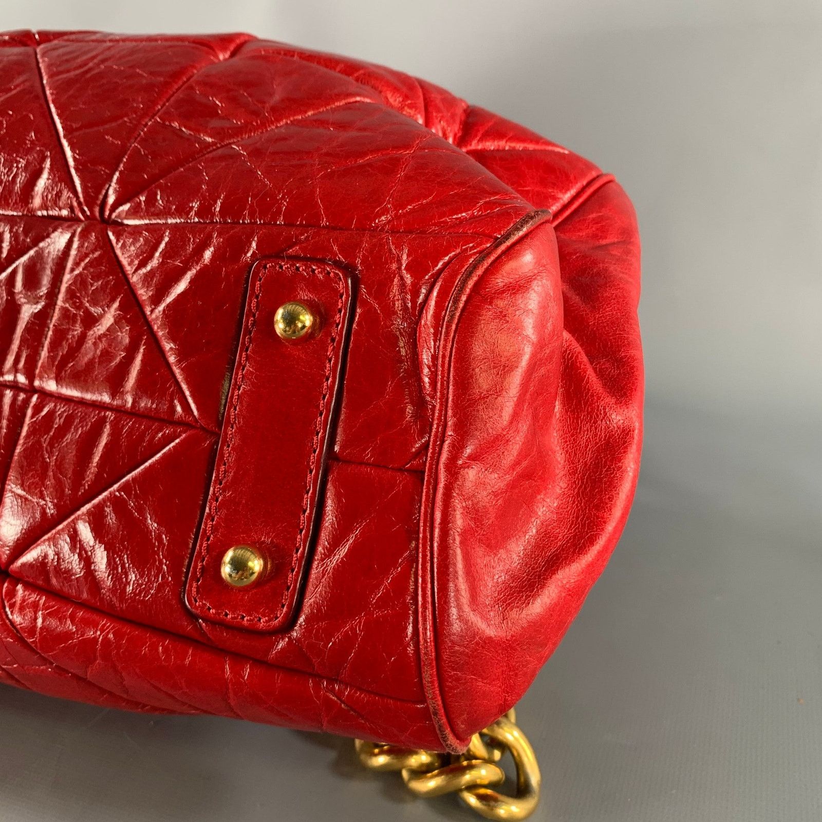 Marc Jacobs MARC JACOBS Red Quilted Calfskin Leather Purse Handbag Size ONE SIZE - 8 Thumbnail