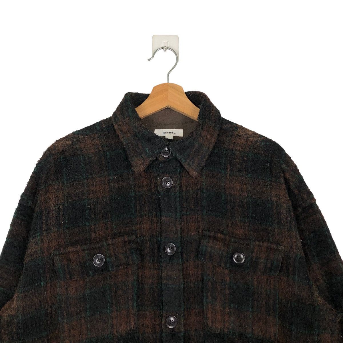Flannel 🔥VINTAGE WOOL FLANNEL JACKET TARTAN DESIGN NIKO AND.. JAPAN Size US M / EU 48-50 / 2 - 2 Thumbnail