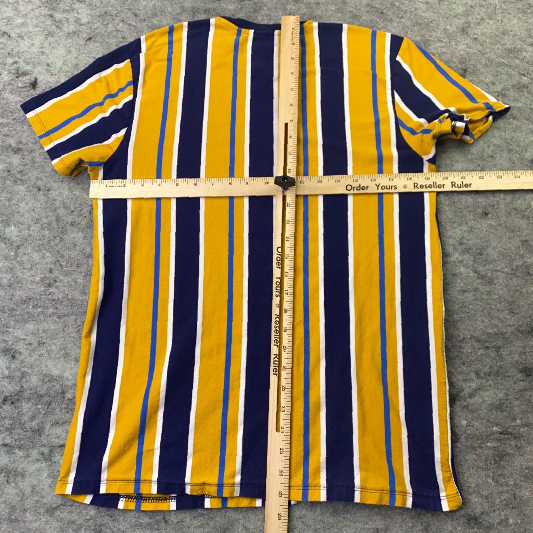Vintage San Francisco Work Shirt Slim Fit Mens Large Yellow Striped T-Shirt Size US L / EU 52-54 / 3 - 6 Thumbnail