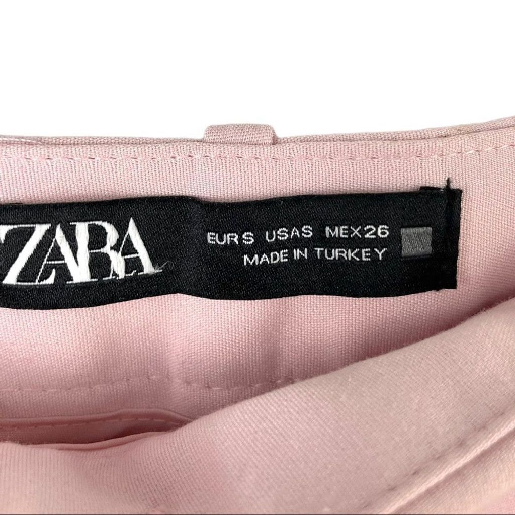 Zara ZARA Pink High Waist Pleated Shorts Size 6 Size 28" / US 6 / IT 42 - 4 Thumbnail
