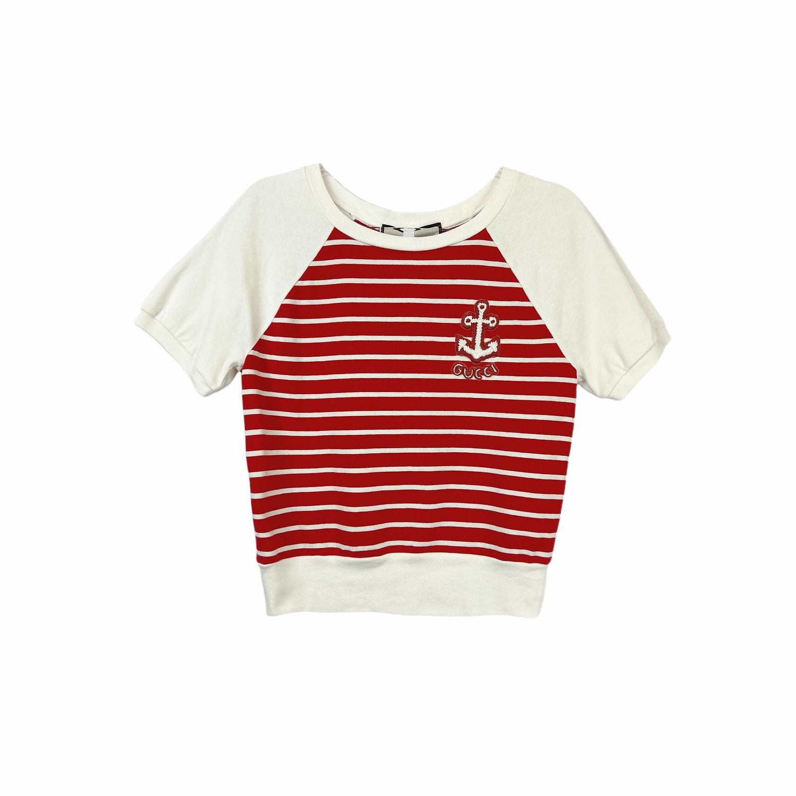 Gucci Gucci Striped Anchor Motif T-Shirt Size XS Size XS / US 0-2 / IT 36-38 - 1 Thumbnail