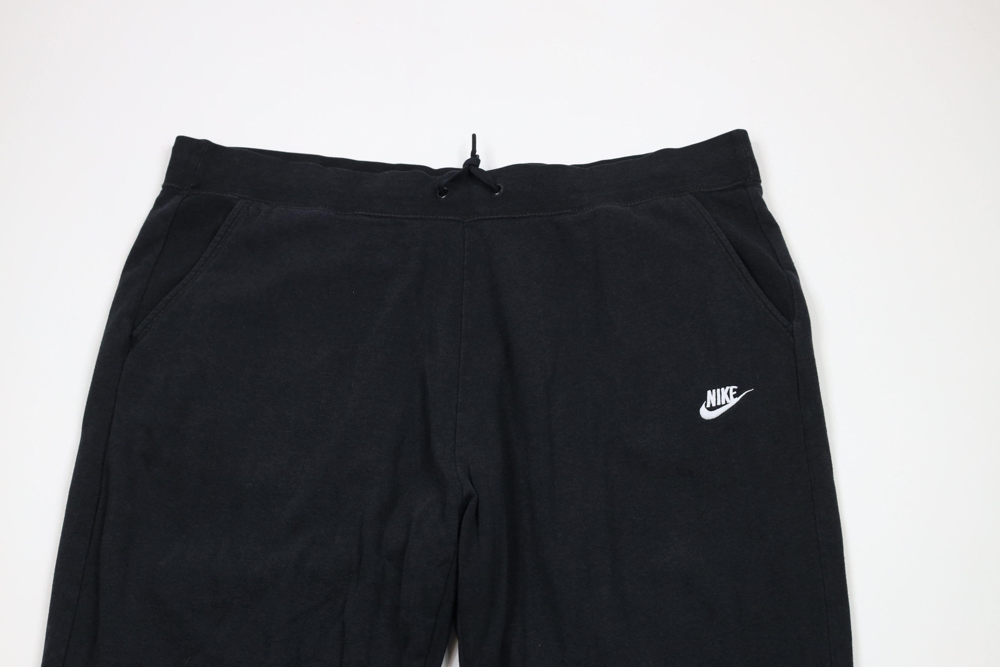 Nike × Vintage Vintage Y2K Nike Scott Mini Swoosh Wide Leg Sweatpants Black Size 42" / US 20 - 2 Thumbnail
