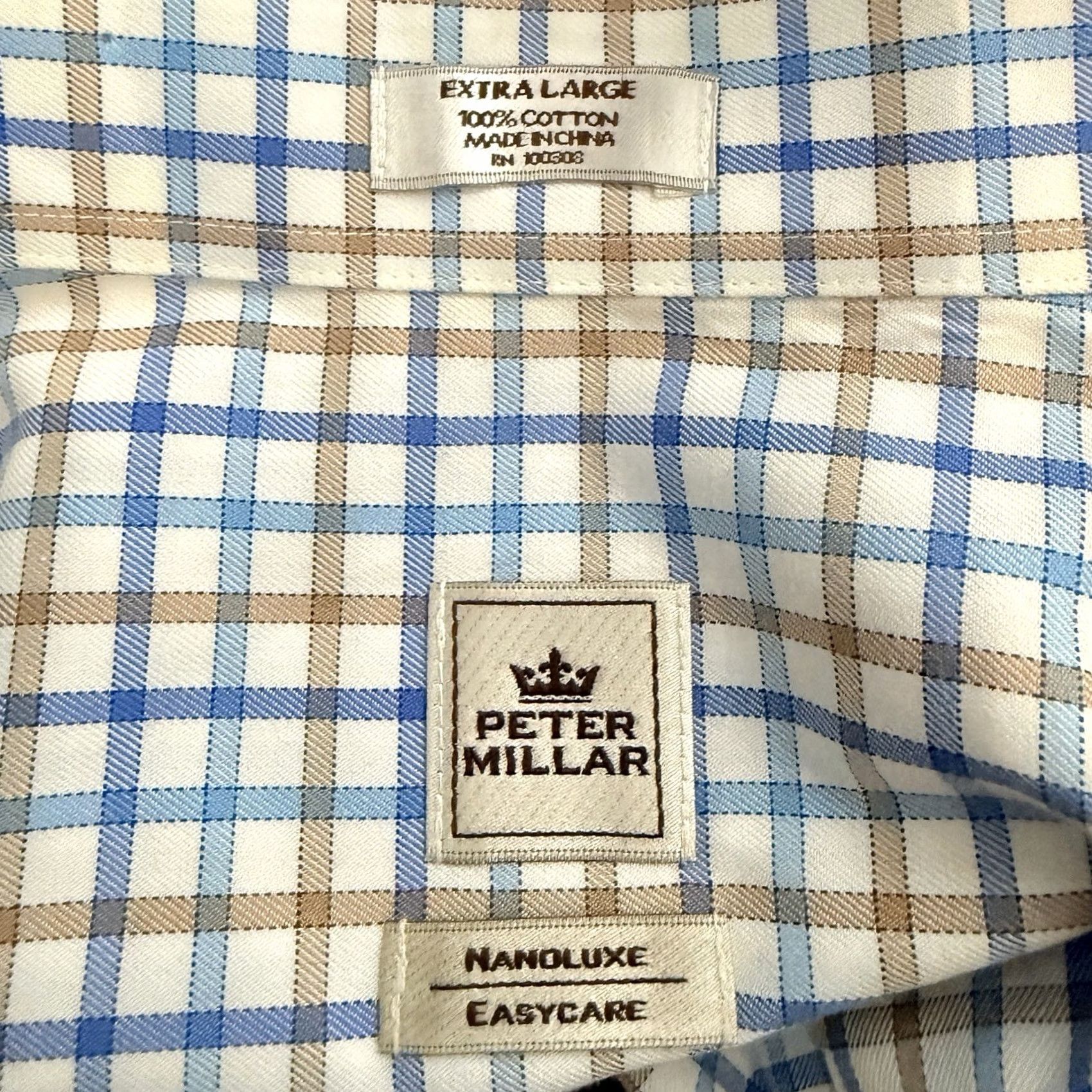 Peter Millar Peter Millar Checkered Long Sleeve Button-Down Shirt Mens XL Multicolor Shirt Size US XL / EU 56 / 4 - 4 Thumbnail