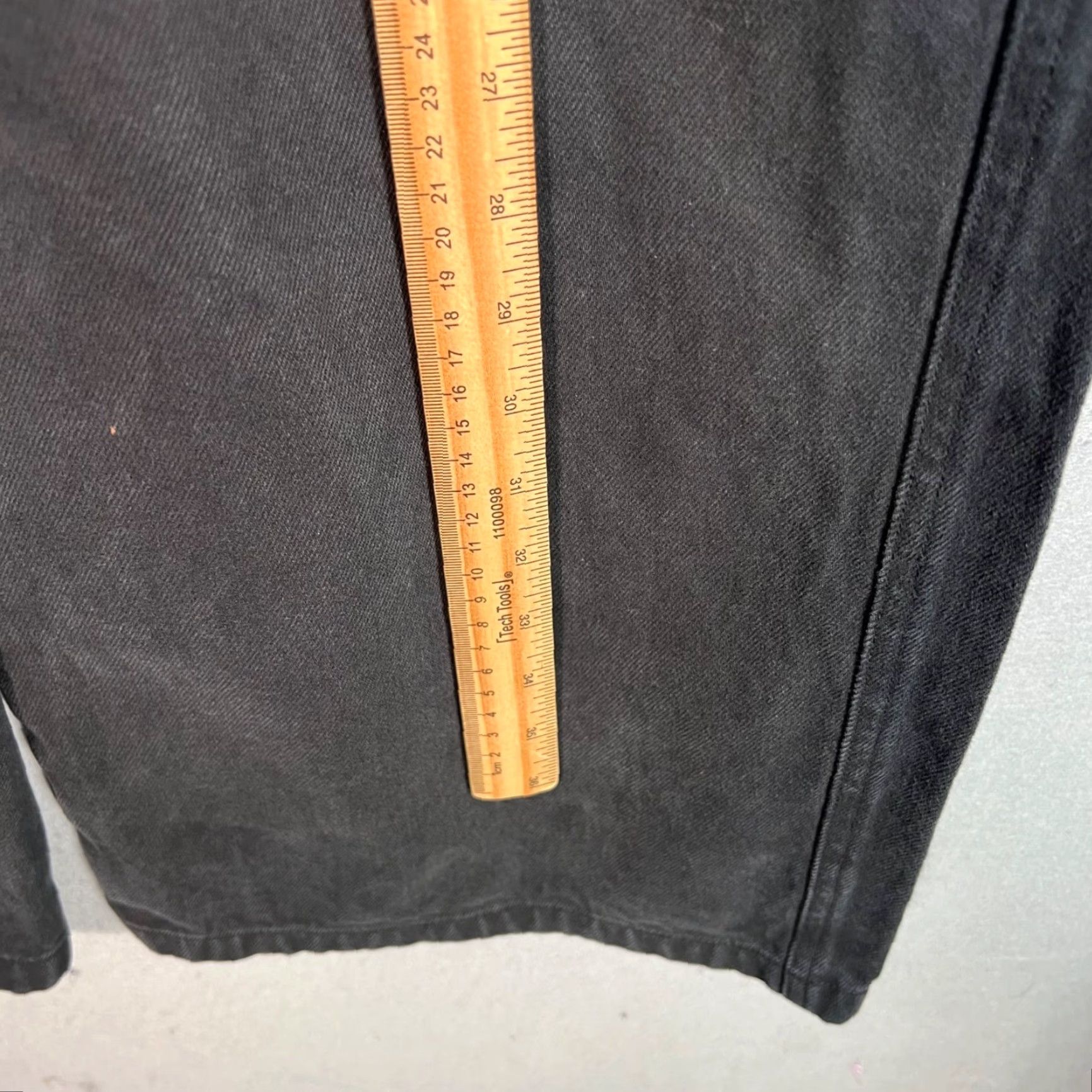 Vince Vince Womens Jeans Dark Wash 100% Cotton Wide-Leg Size 8 Inseam 30" Regular Rise High Waist Black Denim Mens? No gender at end: Women Size 30" / US 8 / IT 44 - 6 Thumbnail